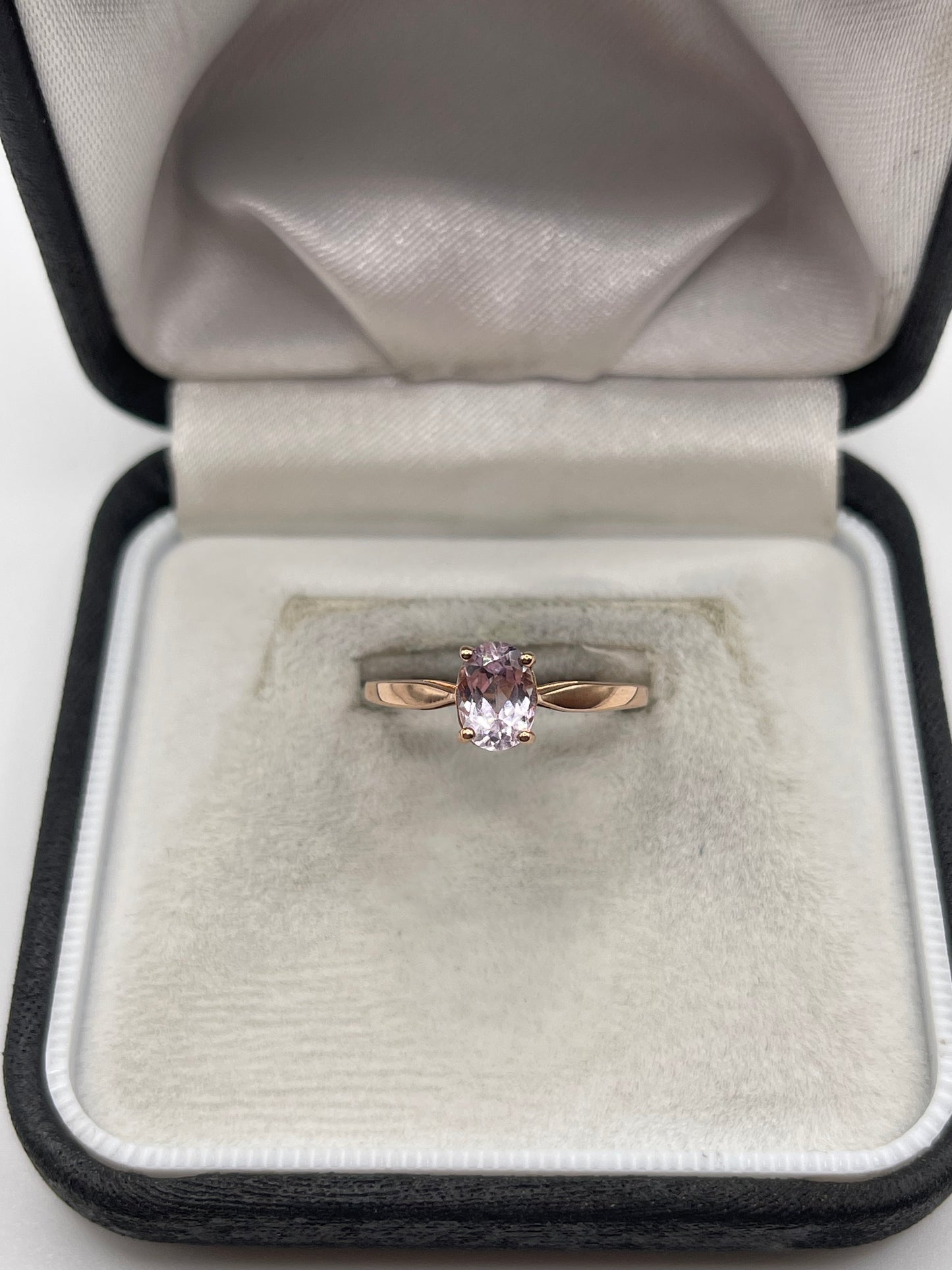 9ct rose gold kunzite ring