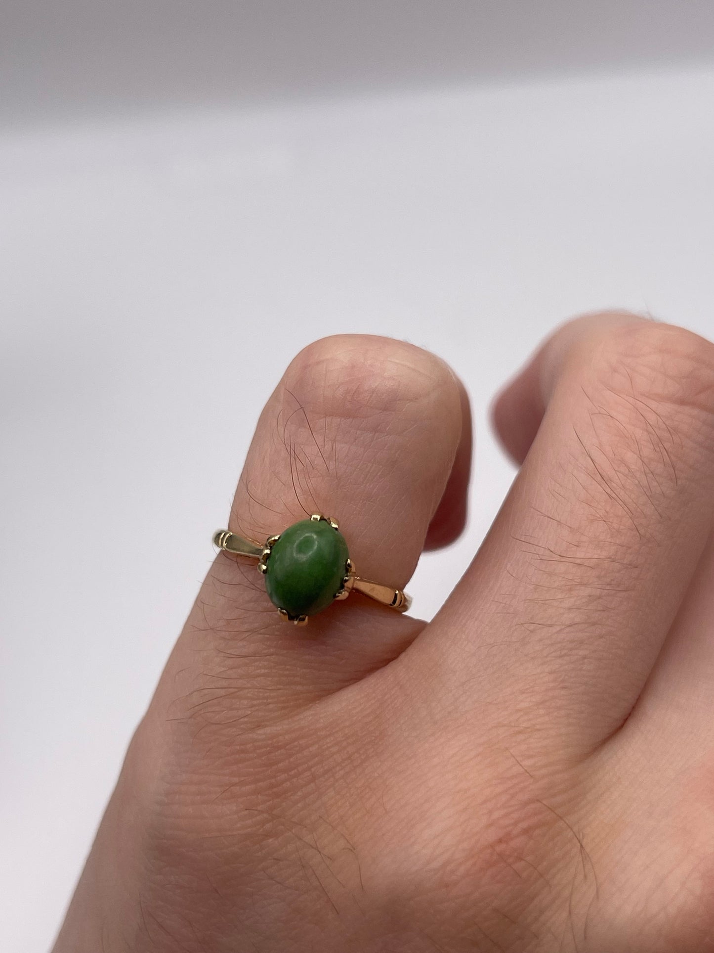 9ct gold natural stone ring