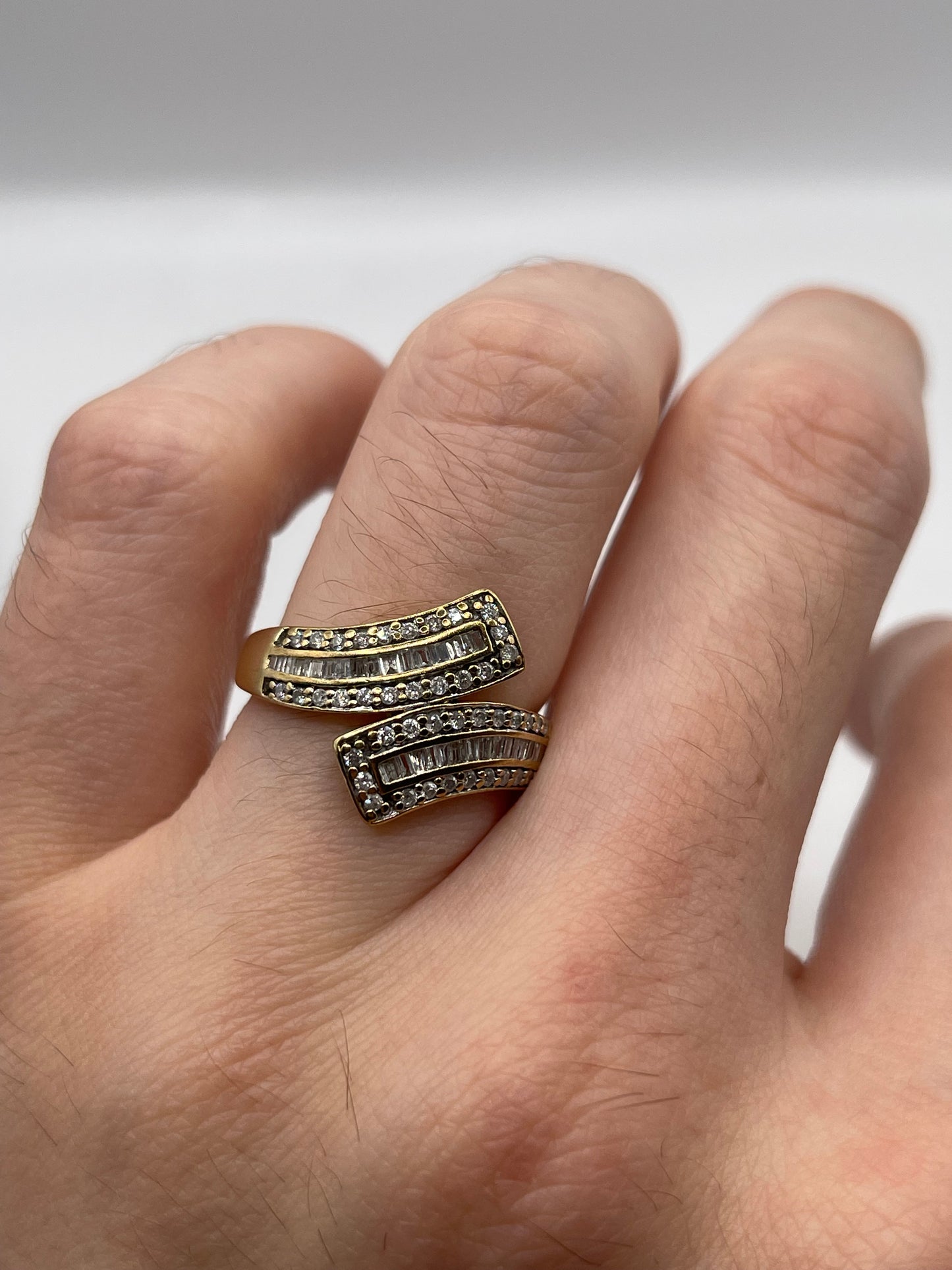 9ct gold diamond cluster ring
