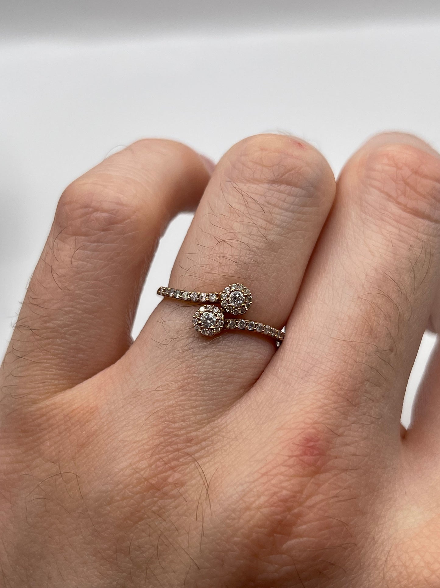 9ct rose gold diamond cluster ring