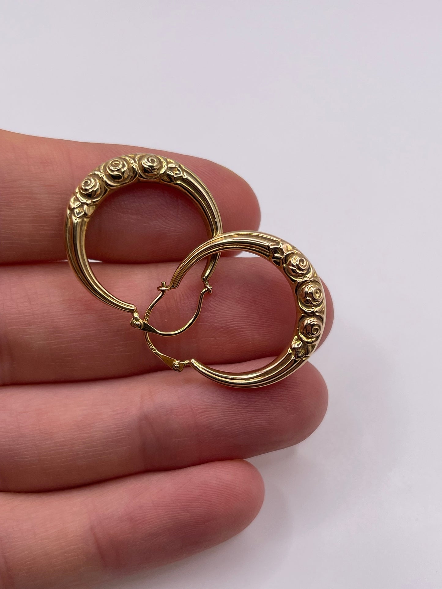 9ct gold creole earrings