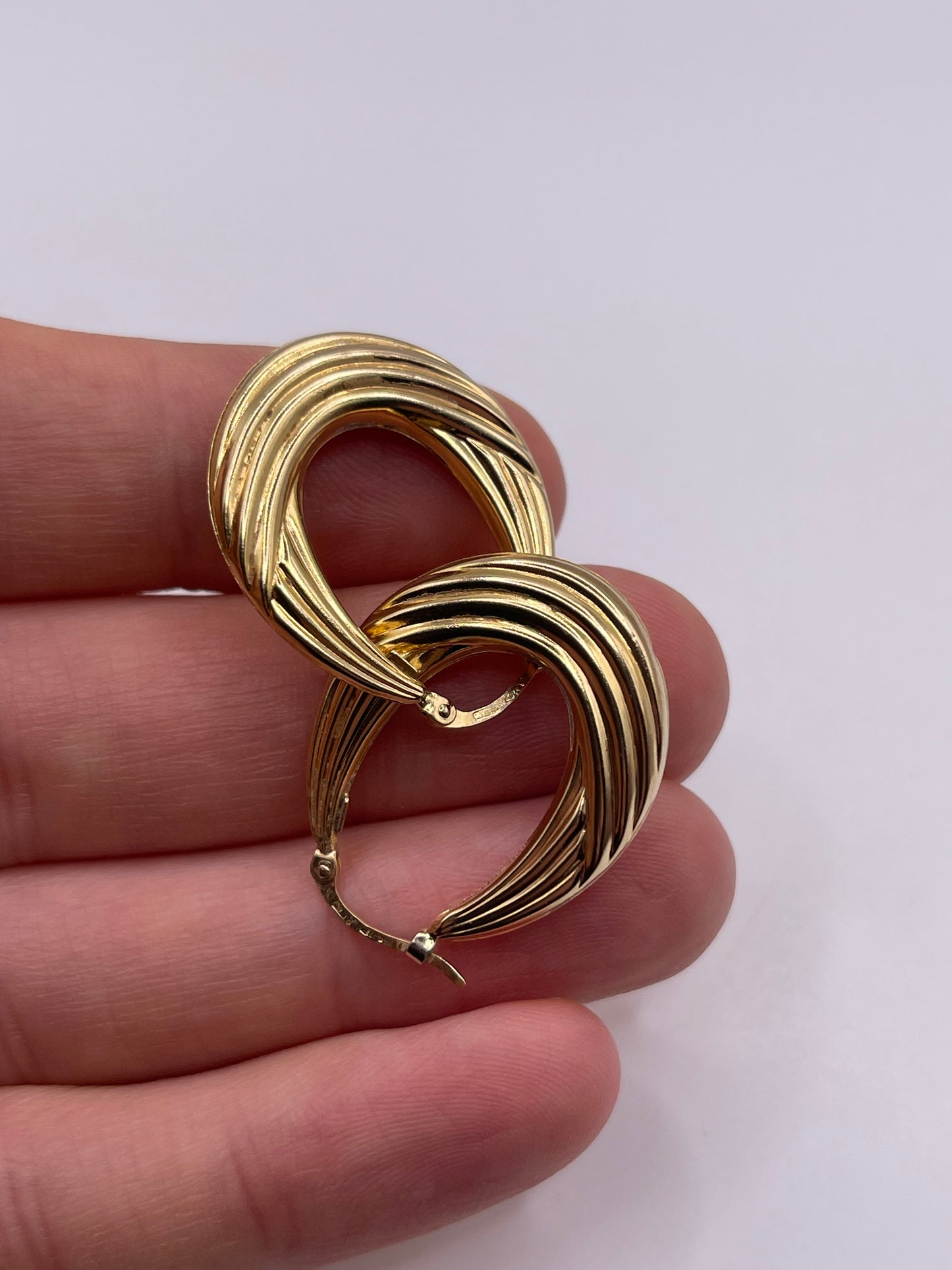 9ct gold creole earrings