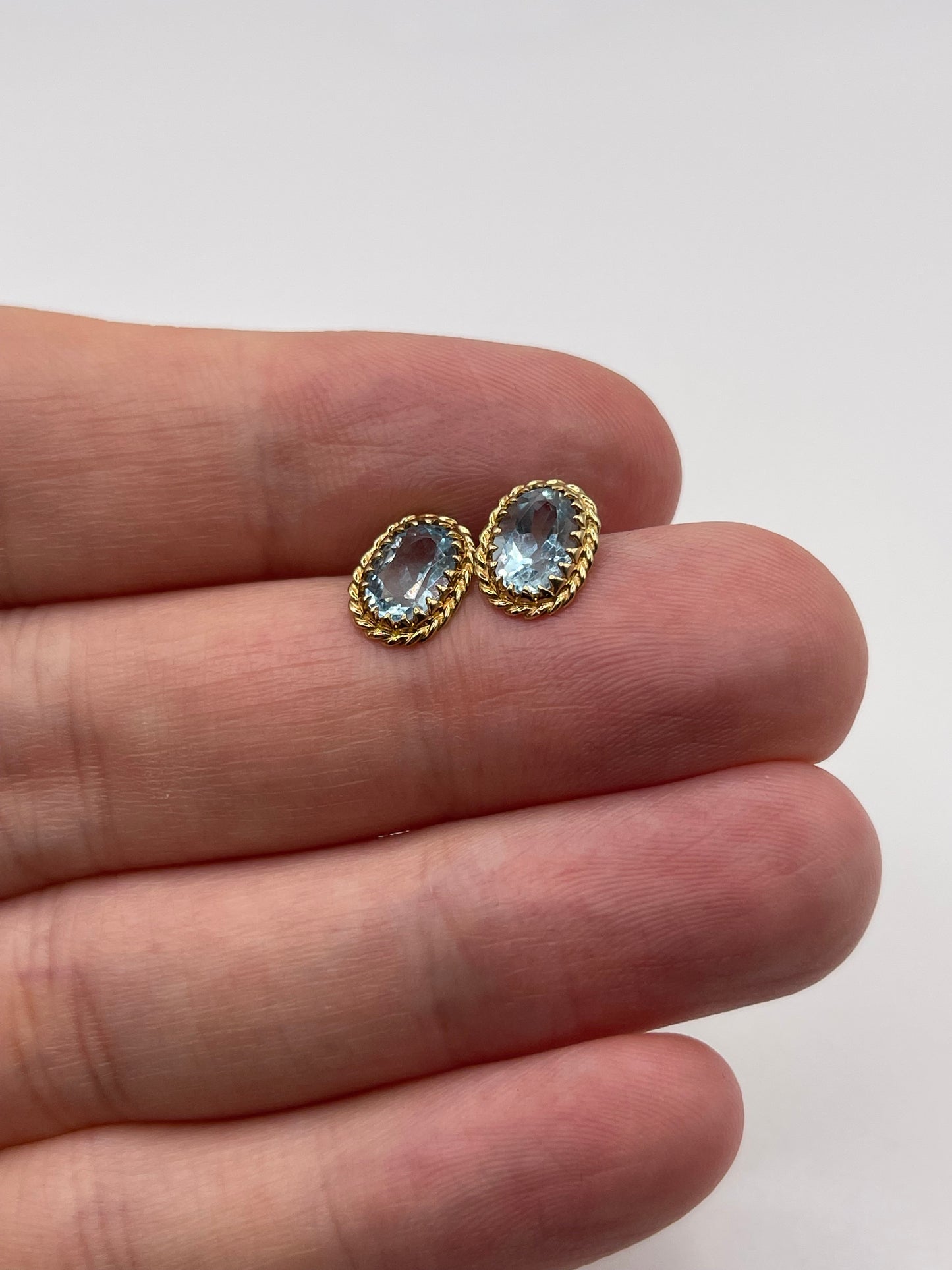 9ct gold topaz earrings