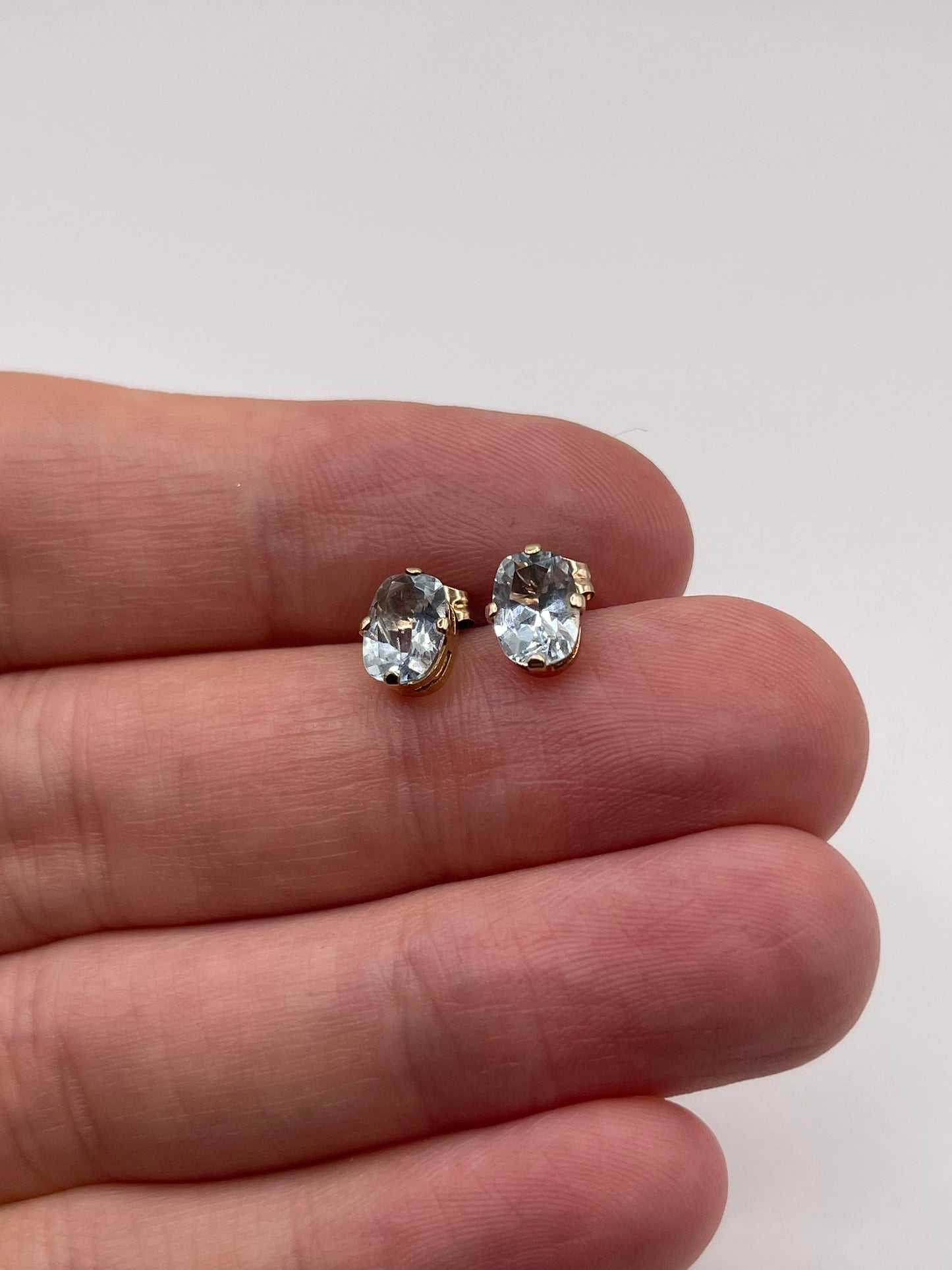 9ct gold topaz earrings