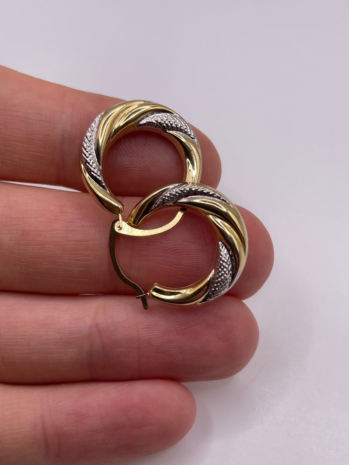 9ct gold creole earrings