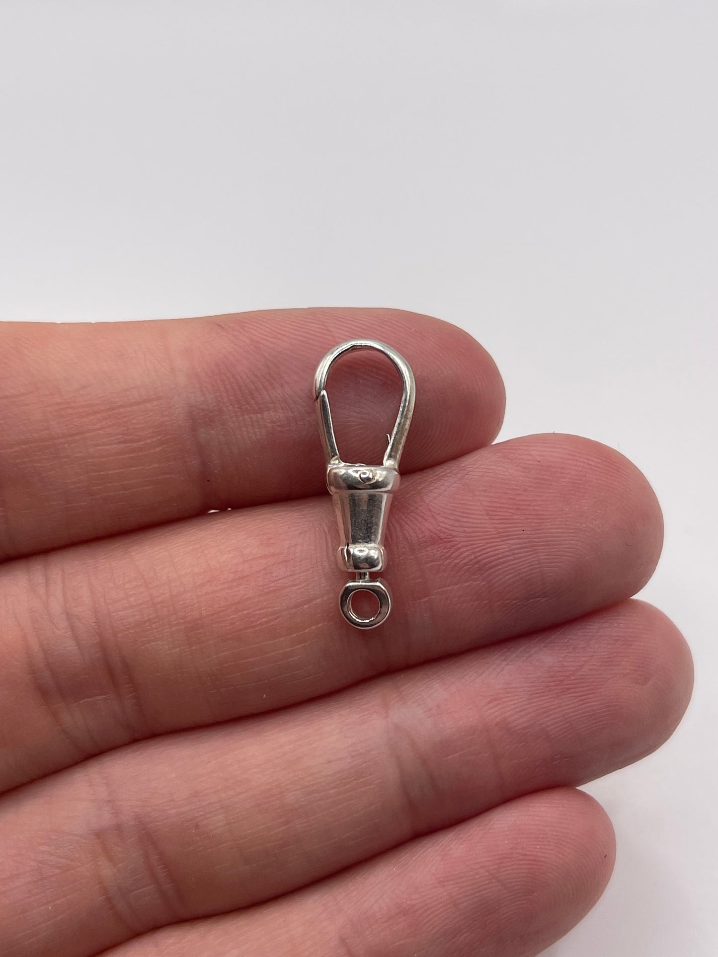 Silver dog clip