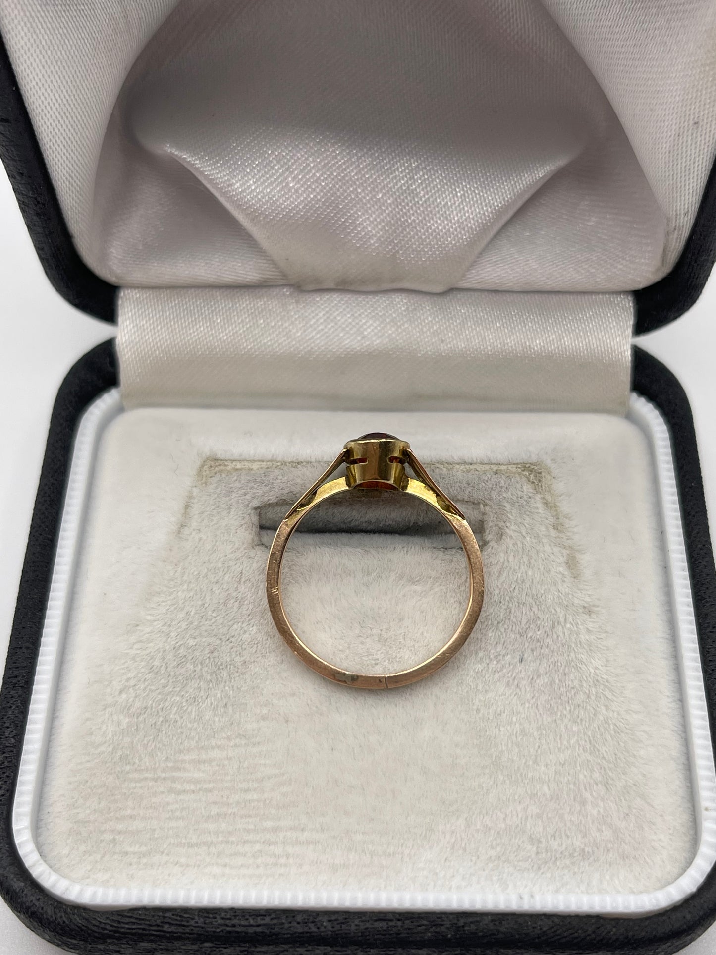 9ct rose gold citrine paste ring