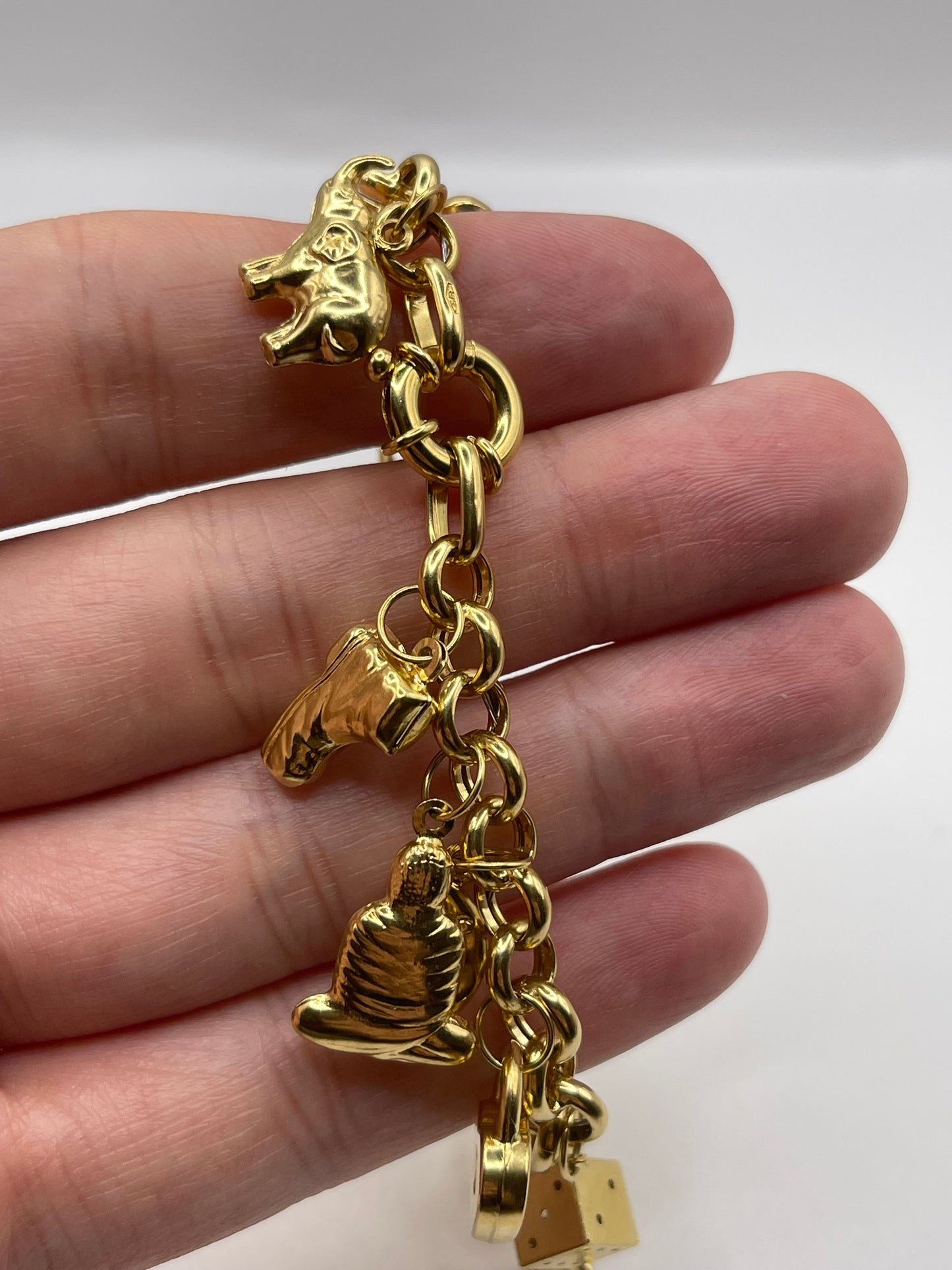 9ct gold charm bracelet