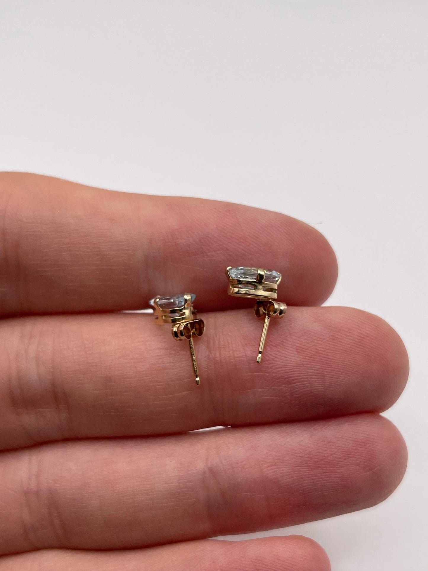 9ct gold topaz earrings