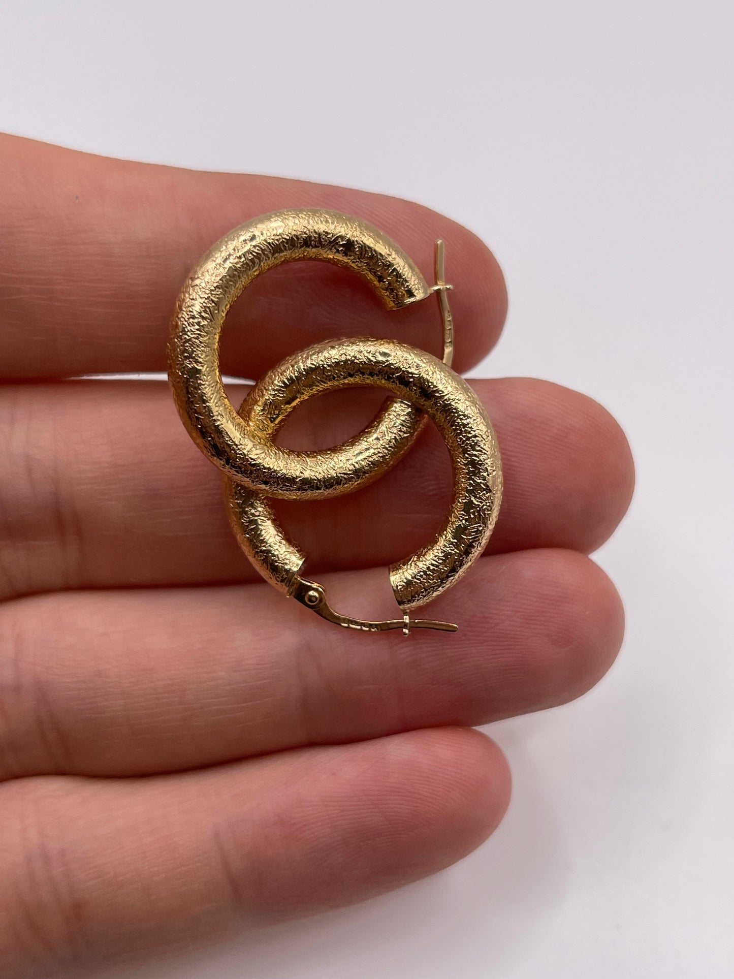 9ct gold creole earrings