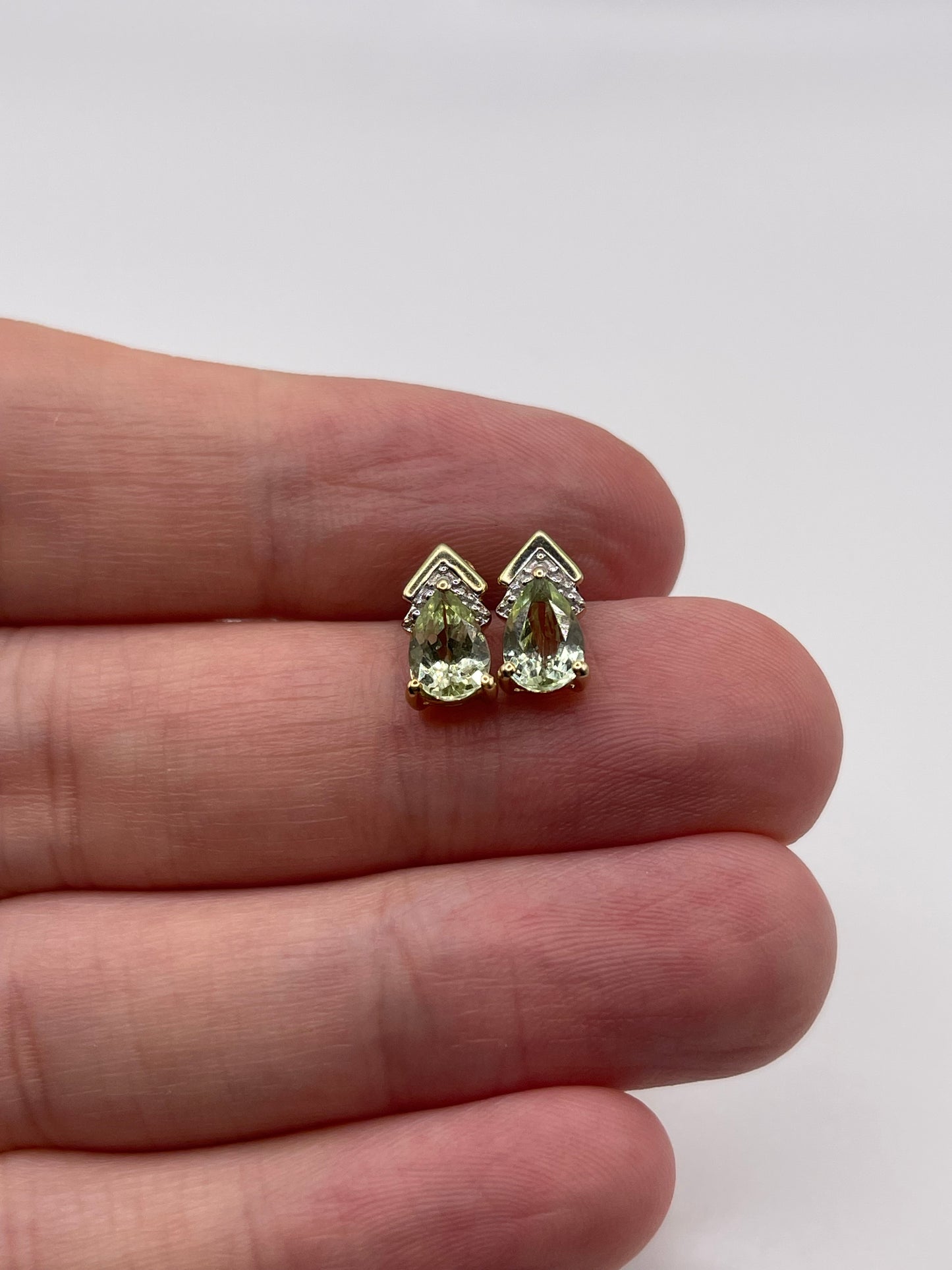 9ct gold quartz earrings