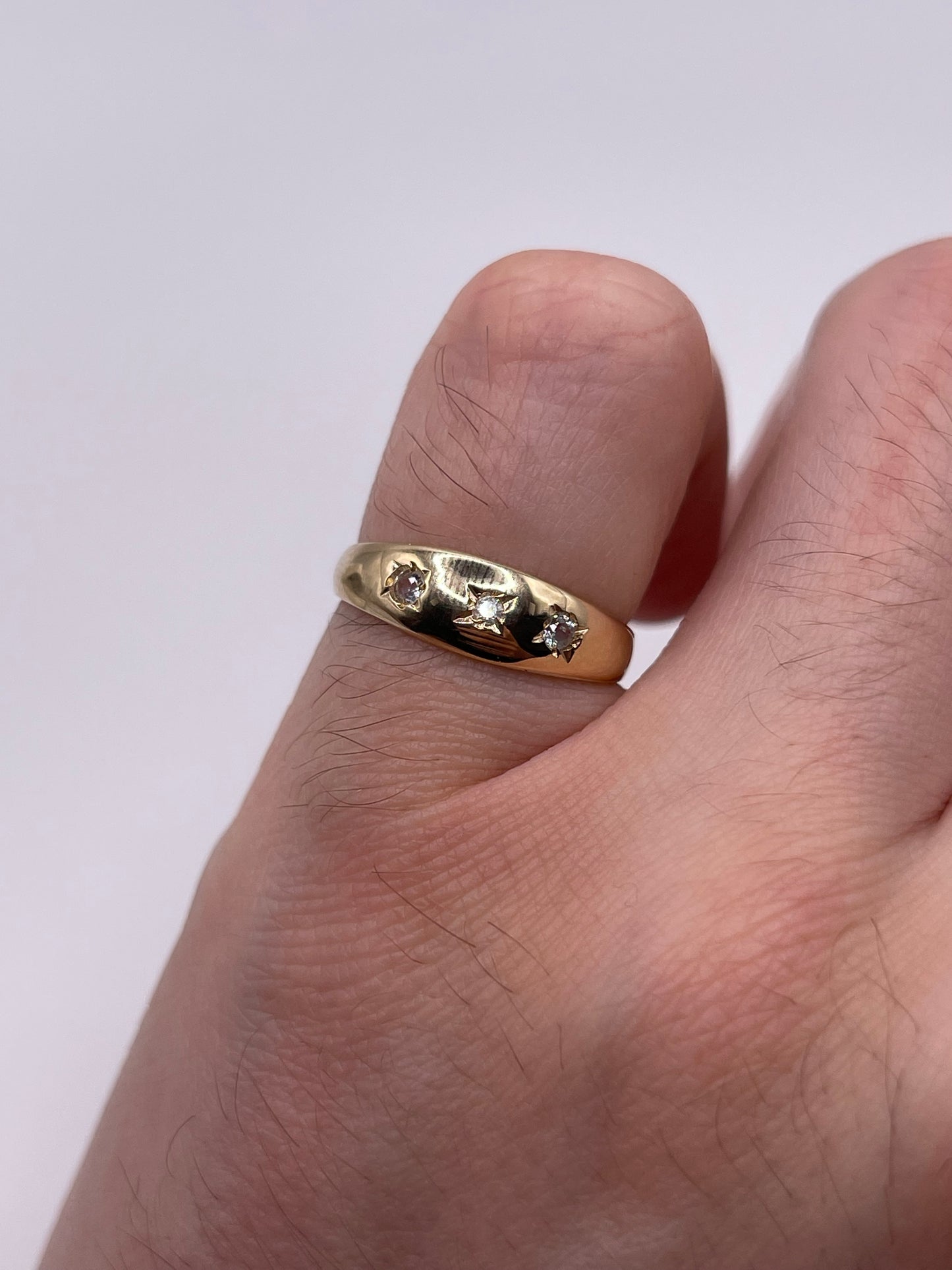 9ct gold topaz and diamond gypsy ring