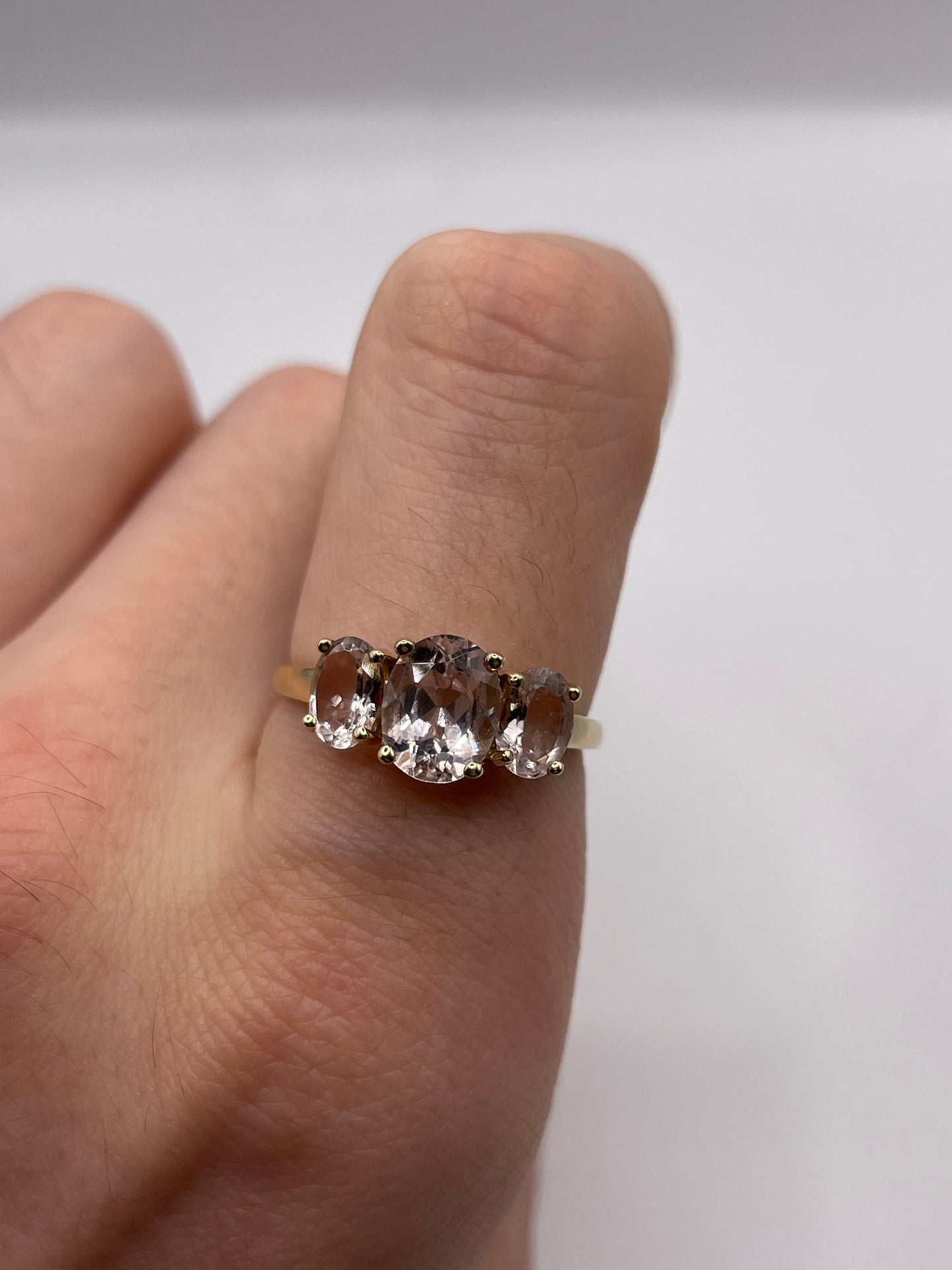 9ct gold morganite ring