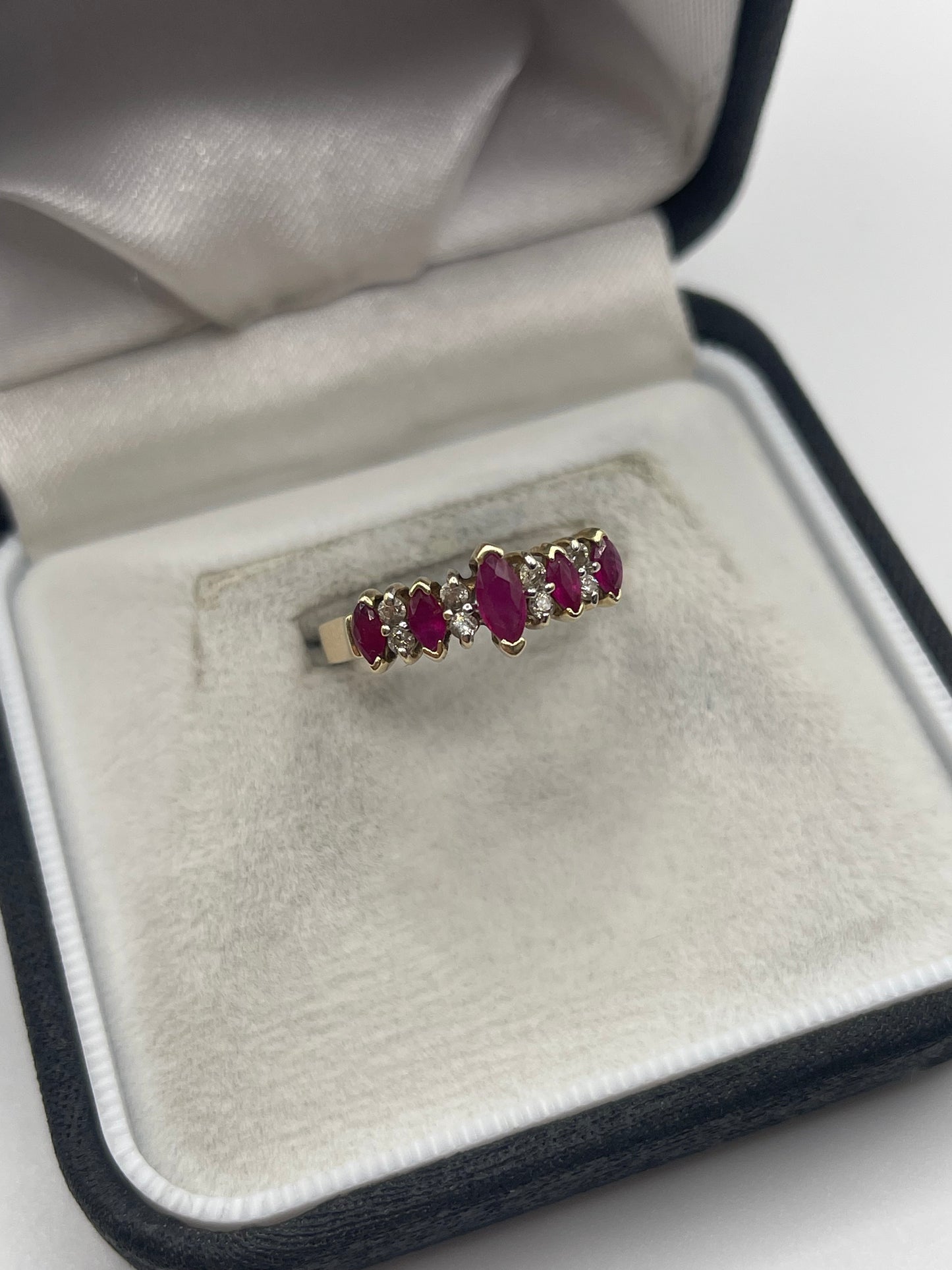 14ct gold ruby and diamond ring