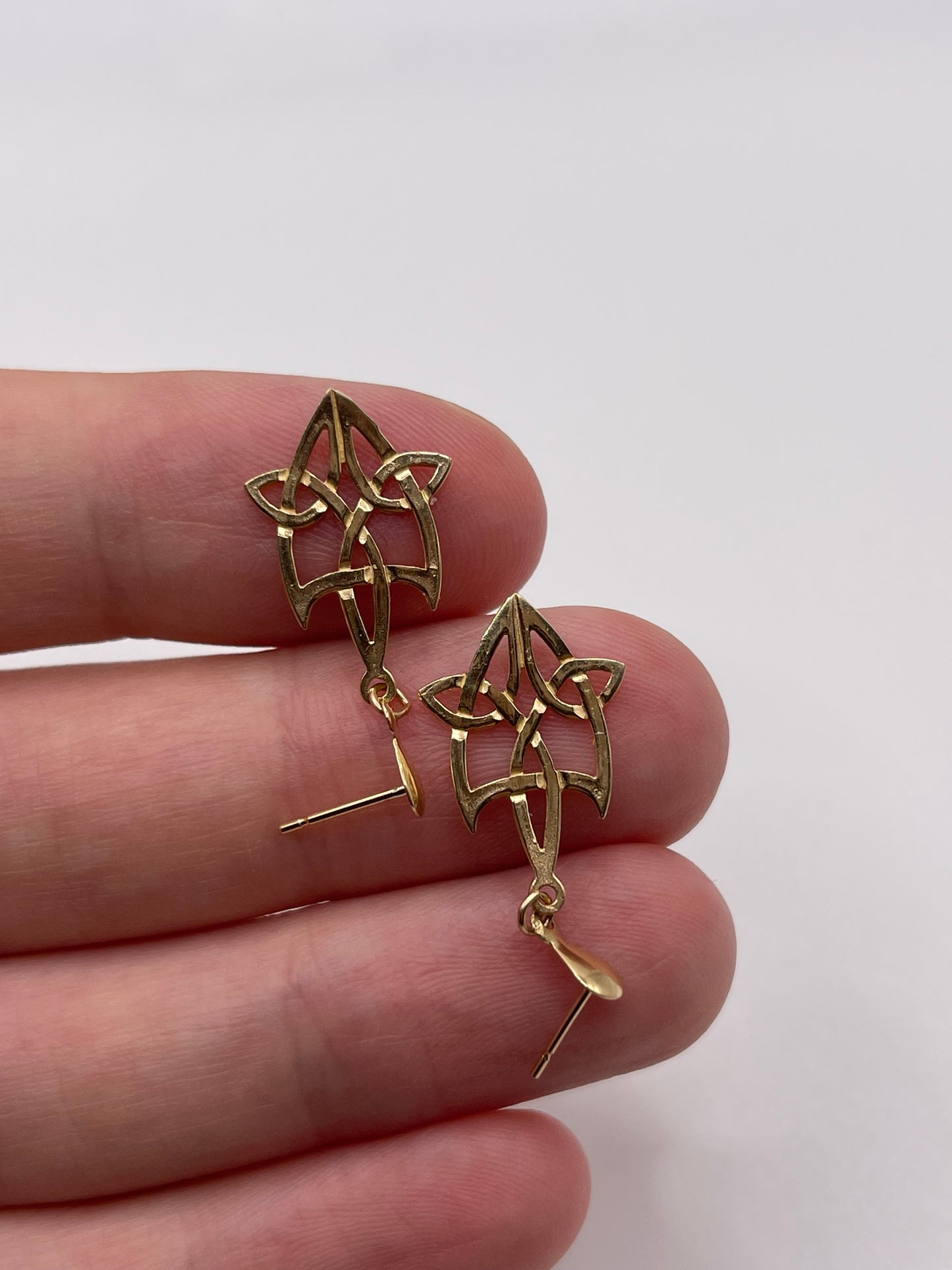 9ct gold Celtic earrings