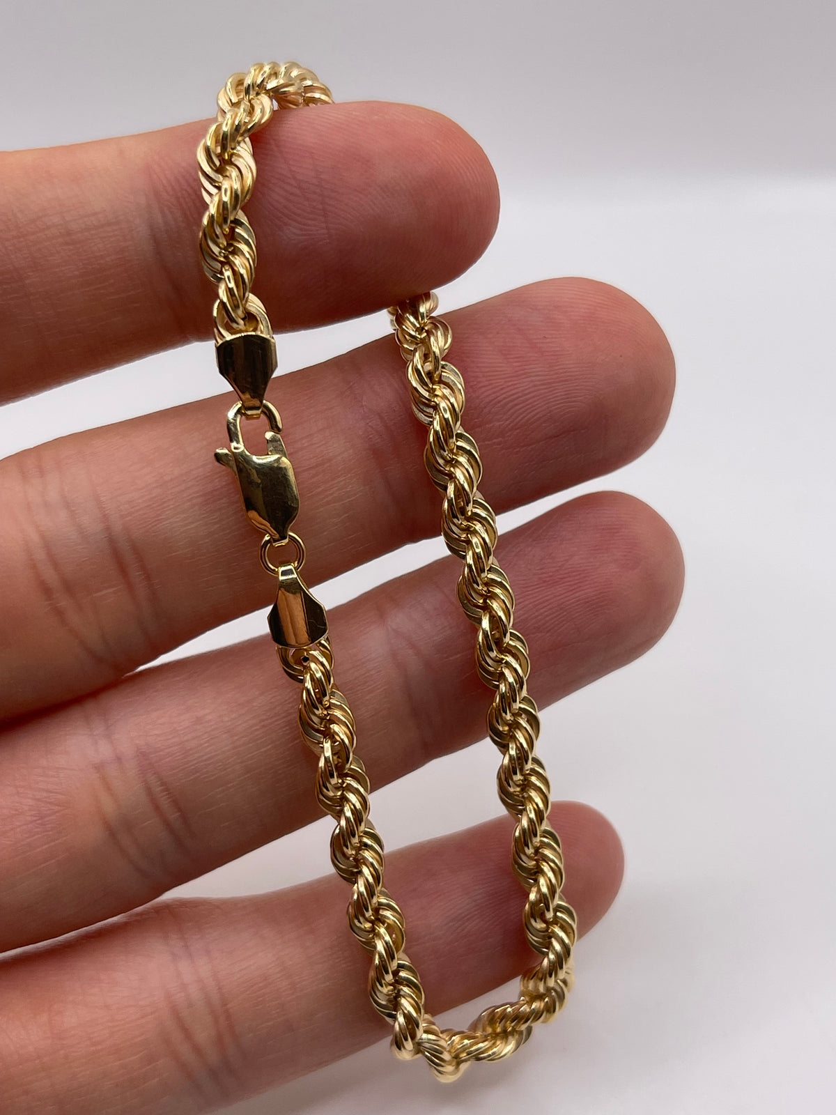 9ct gold rope bracelet