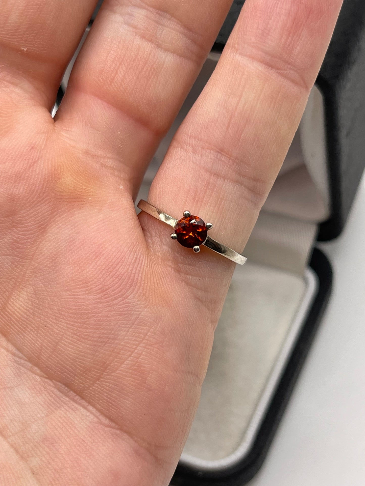 Silver topaz ring