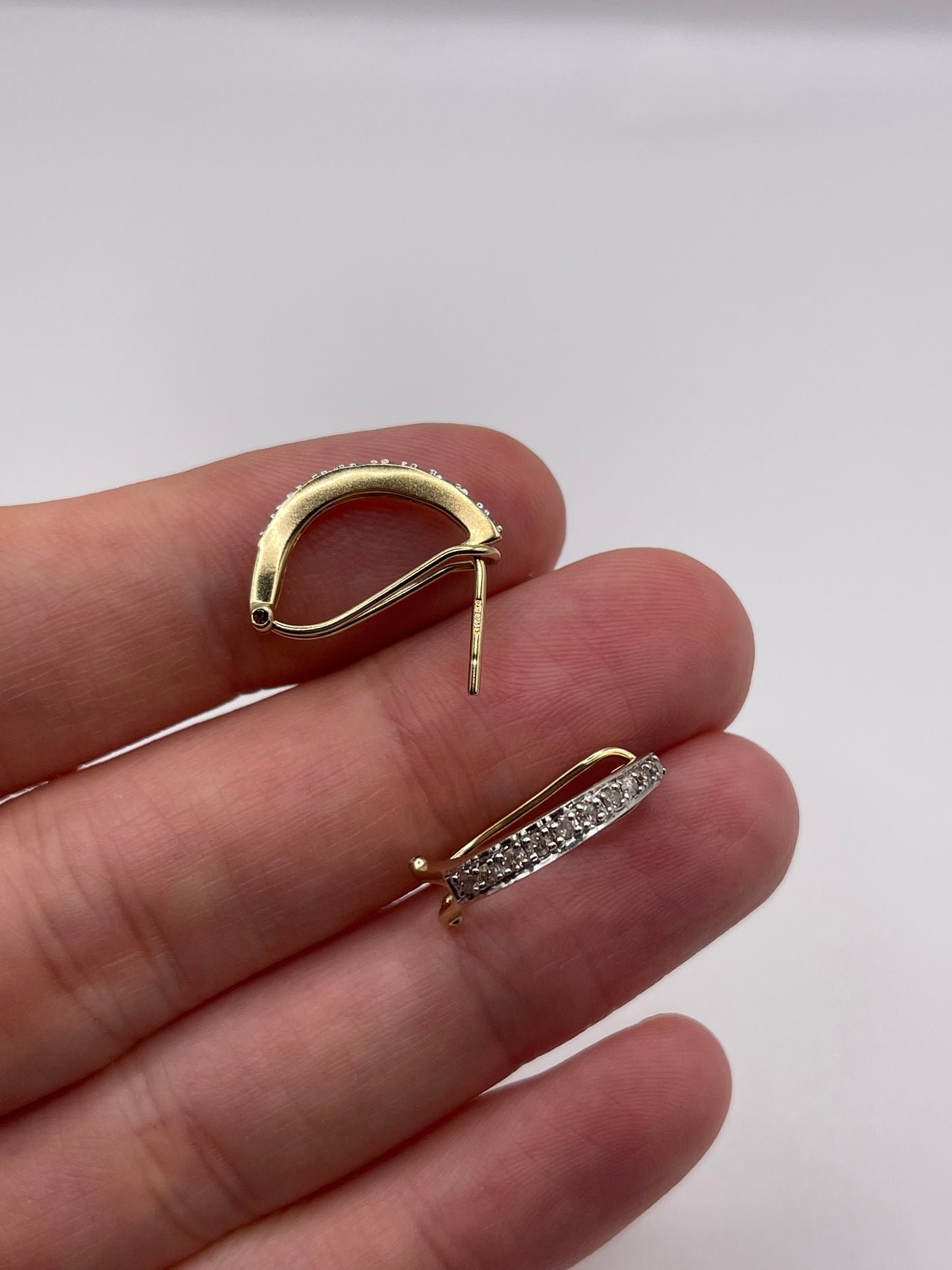 9ct gold diamond earrings