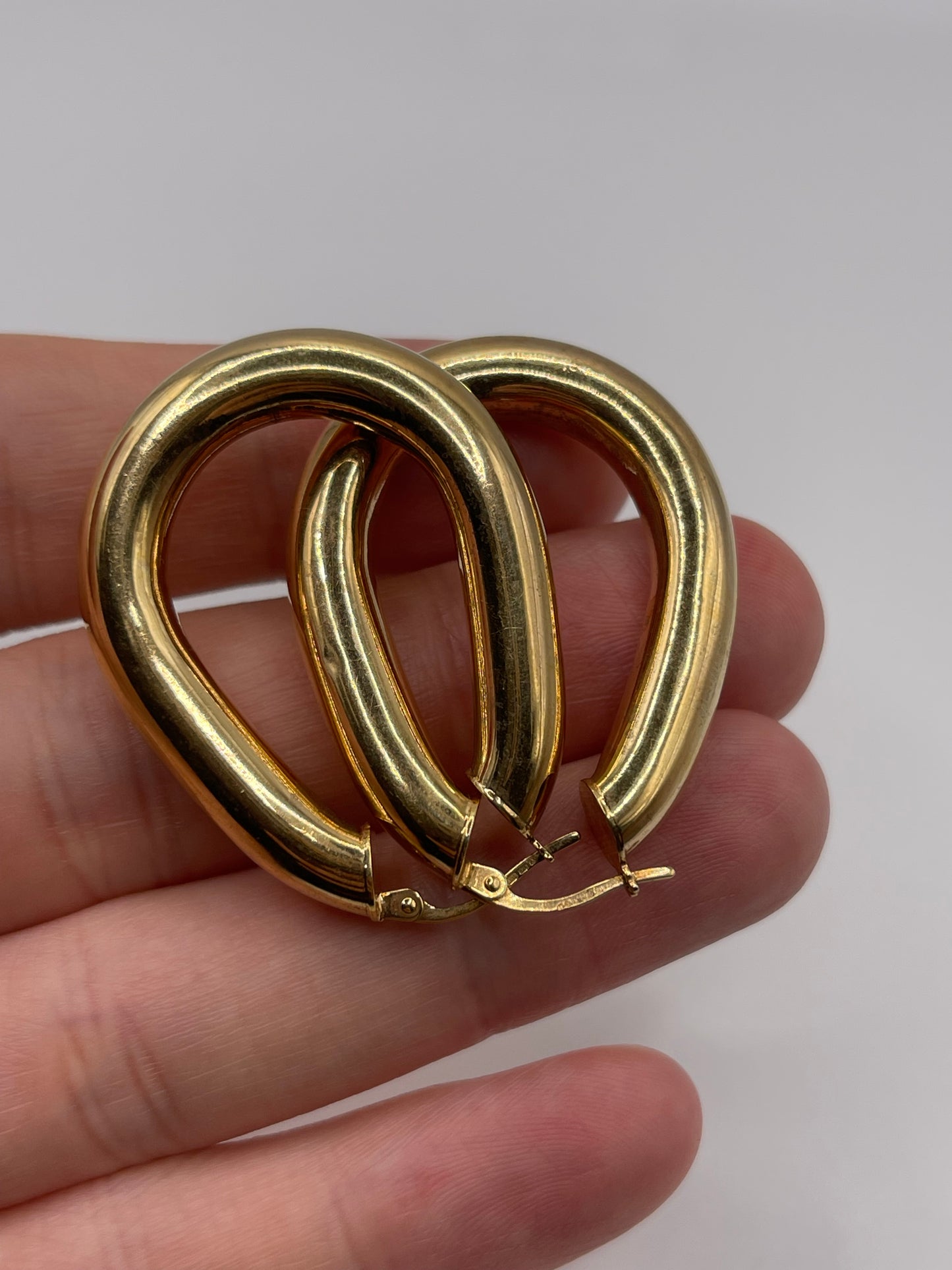 9ct gold creole earrings