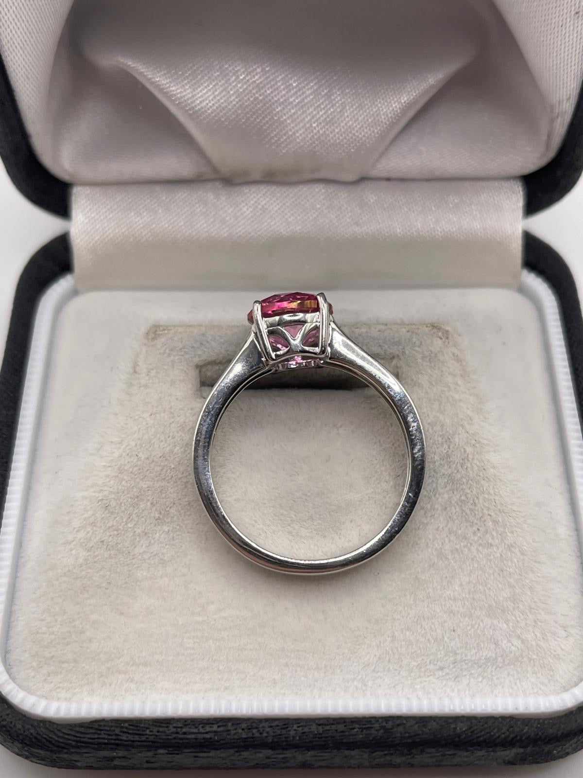 Silver gemstone ring
