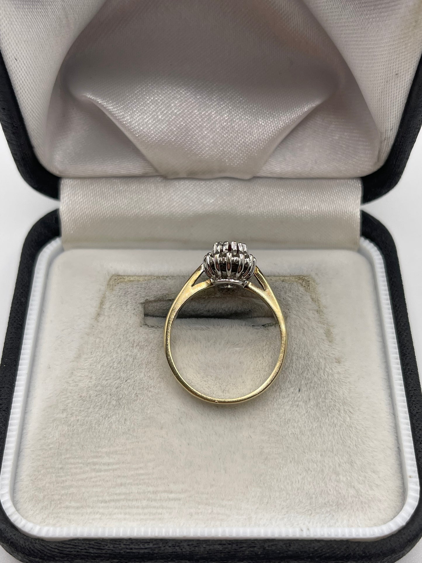 9ct gold ruby and diamond ring