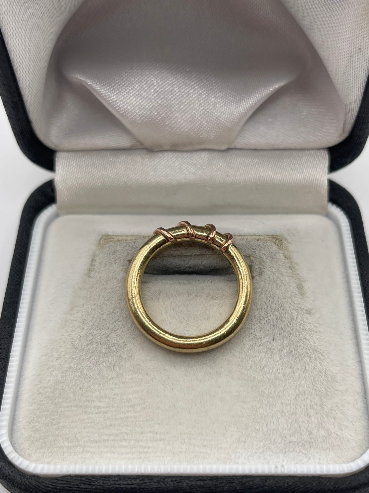 9ct gold two tone band
