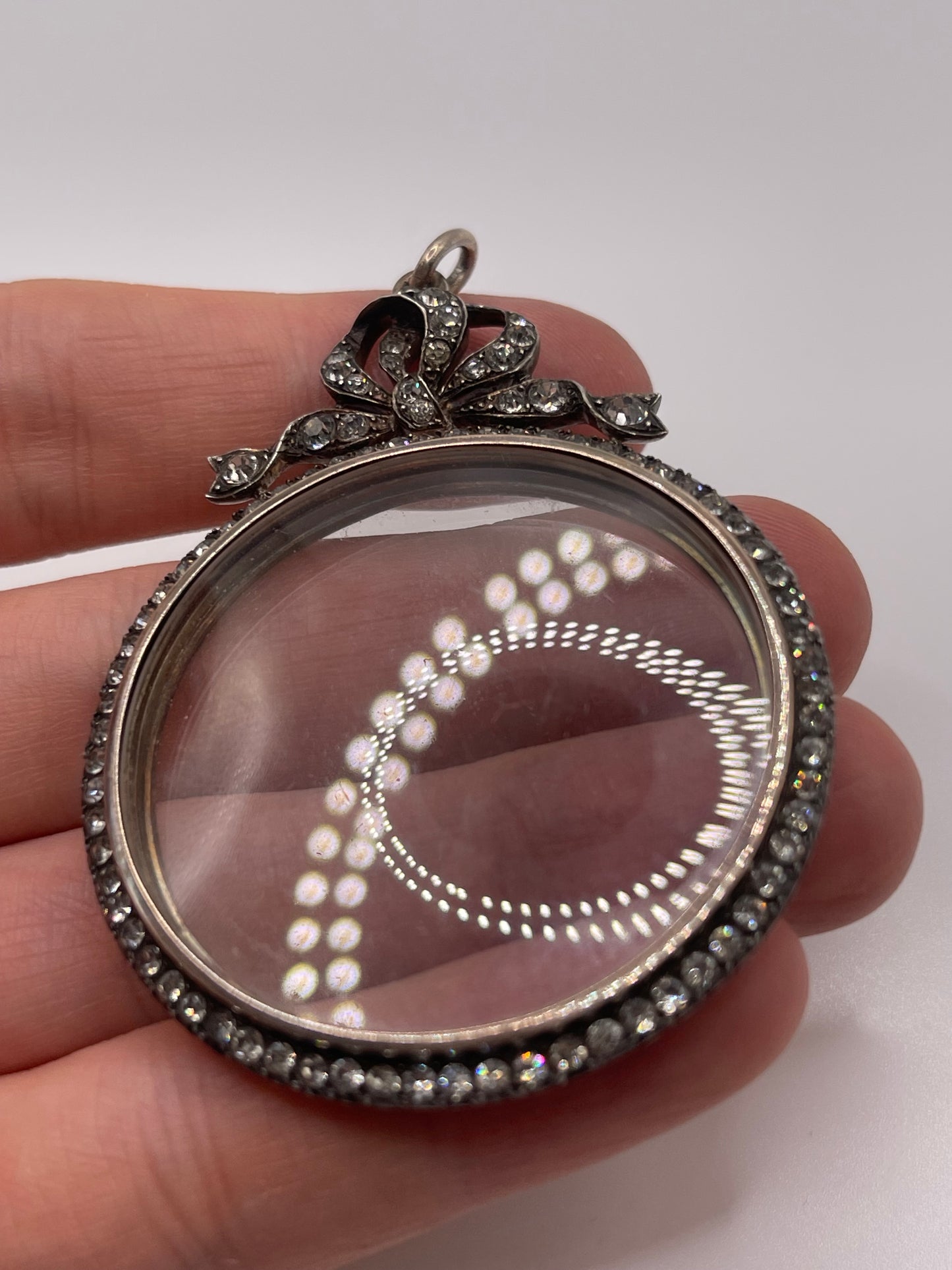 Antique silver paste locket