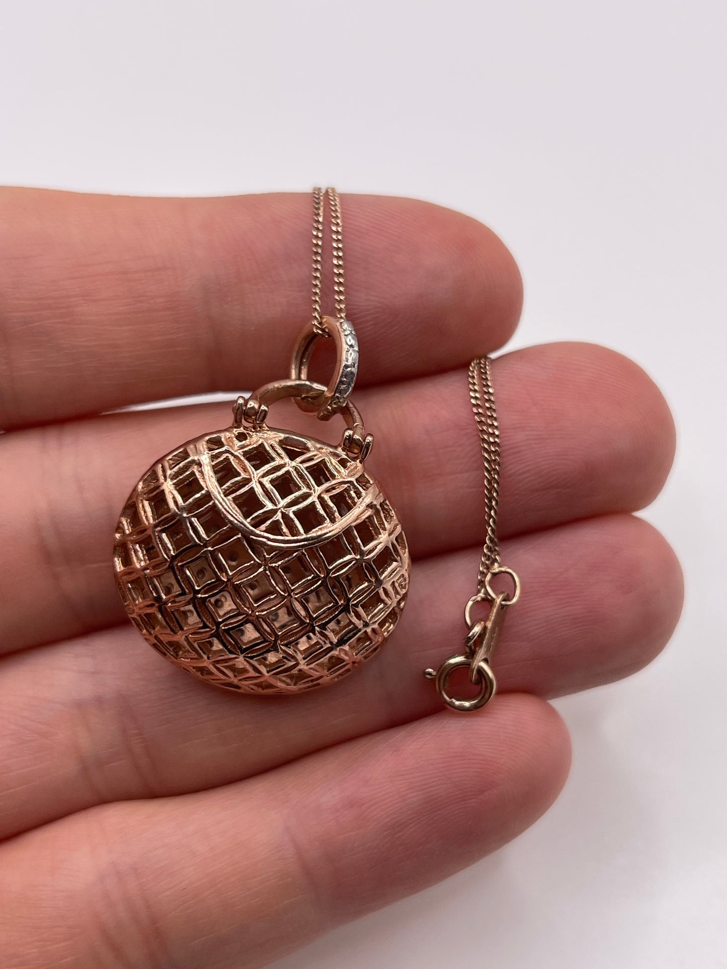 Silver diamond necklace