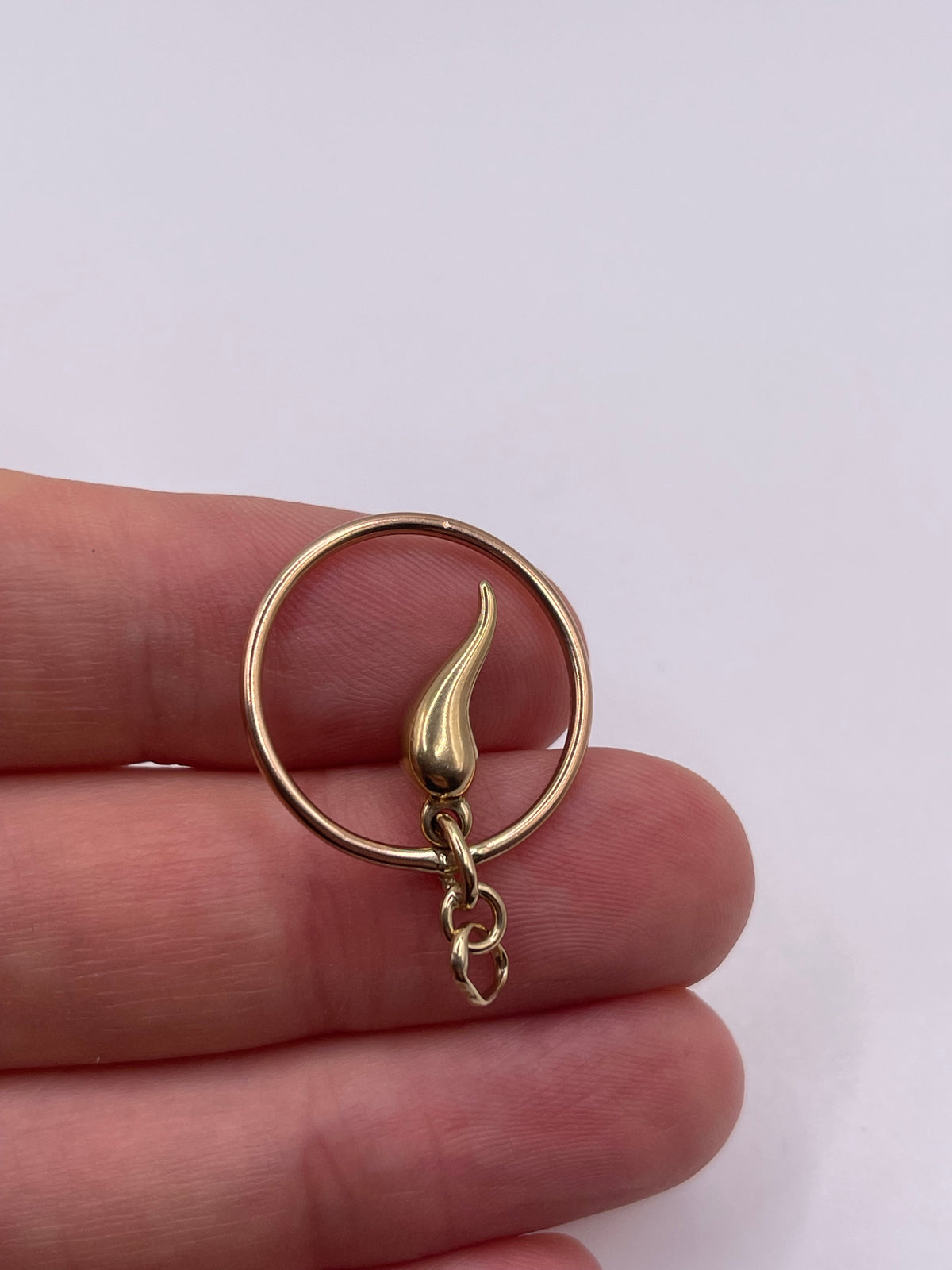 9ct gold horn of plenty charm