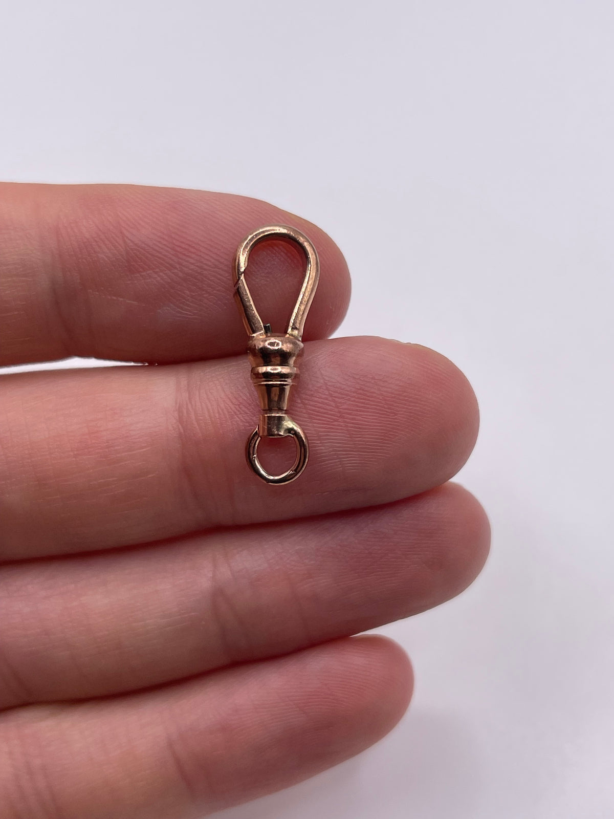 9ct rose gold swivel dog clip 3