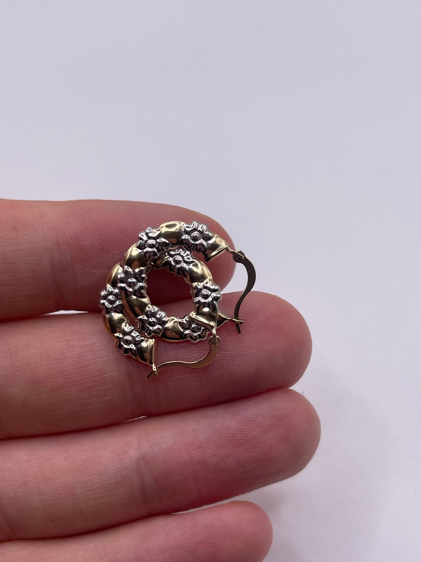 9ct gold creole earrings