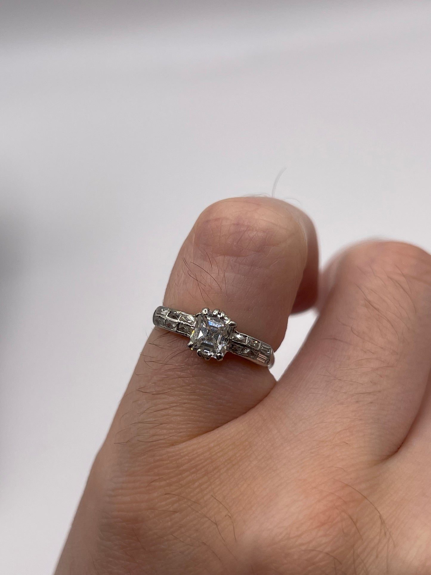 Platinum 75 point diamond ring
