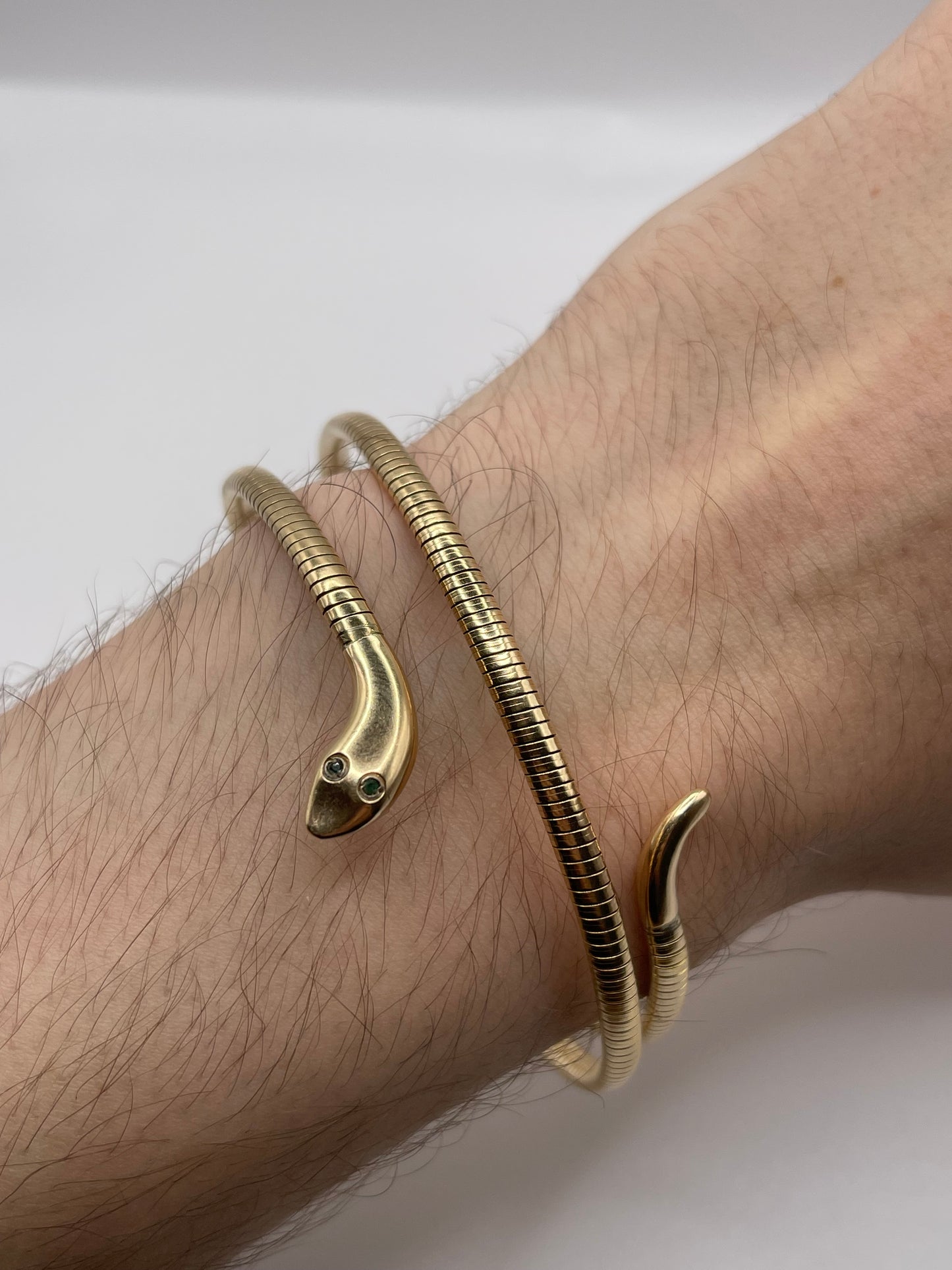 Antique 9ct gold snake bangle