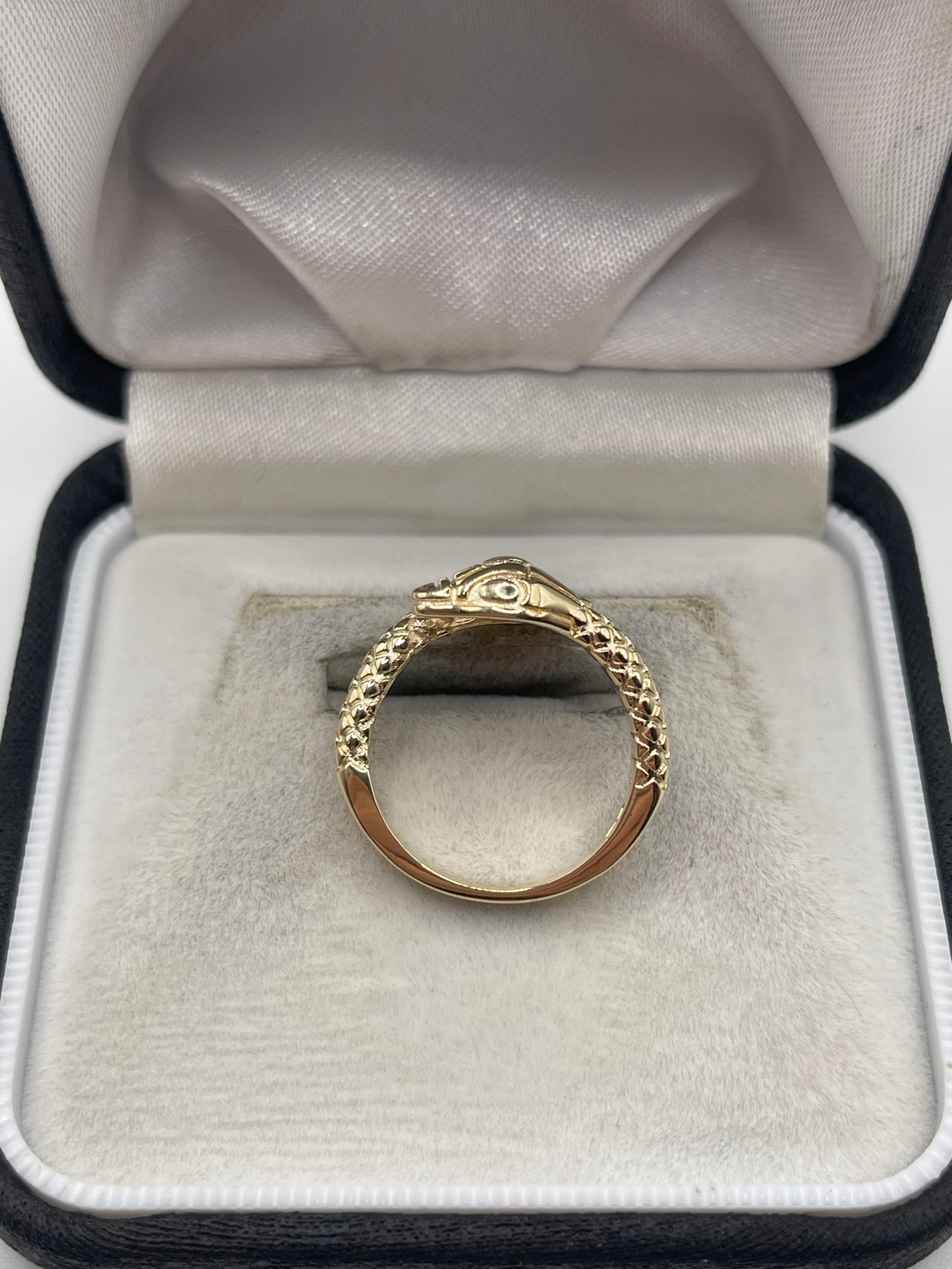 9ct gold double snake ring