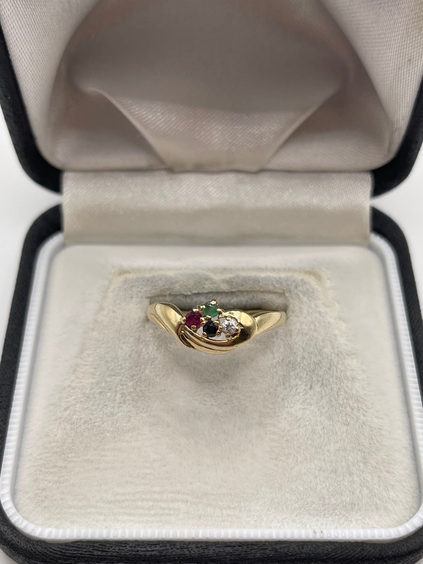 9ct gold multi gemstone ring
