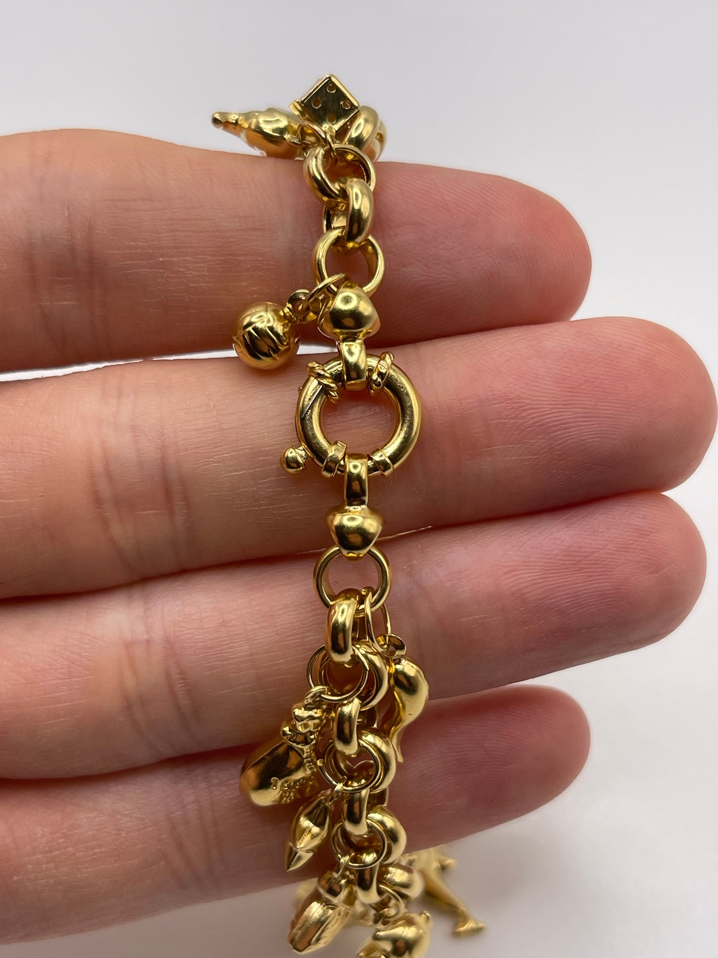 9ct gold charm bracelet