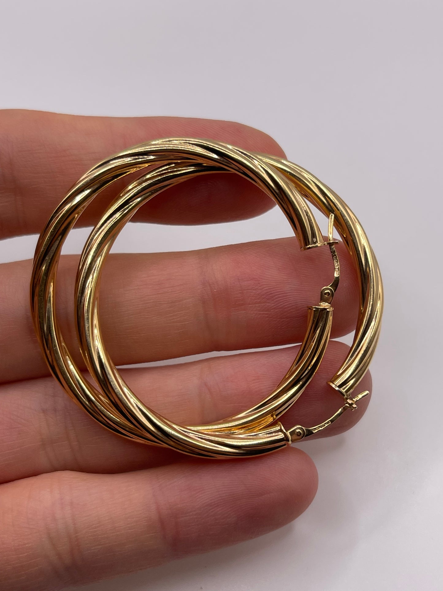 9ct gold creole earrings