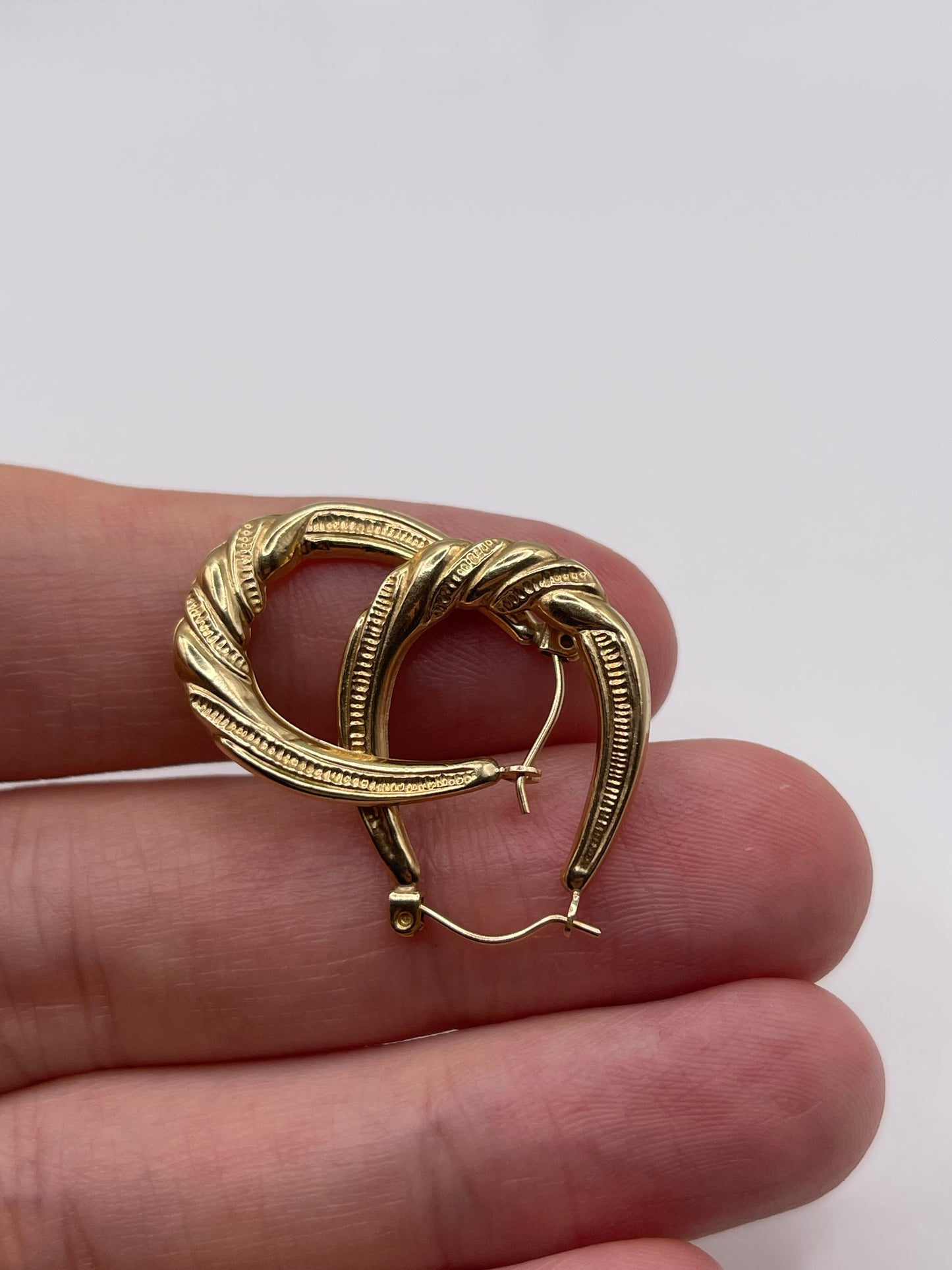 9ct gold creole earrings