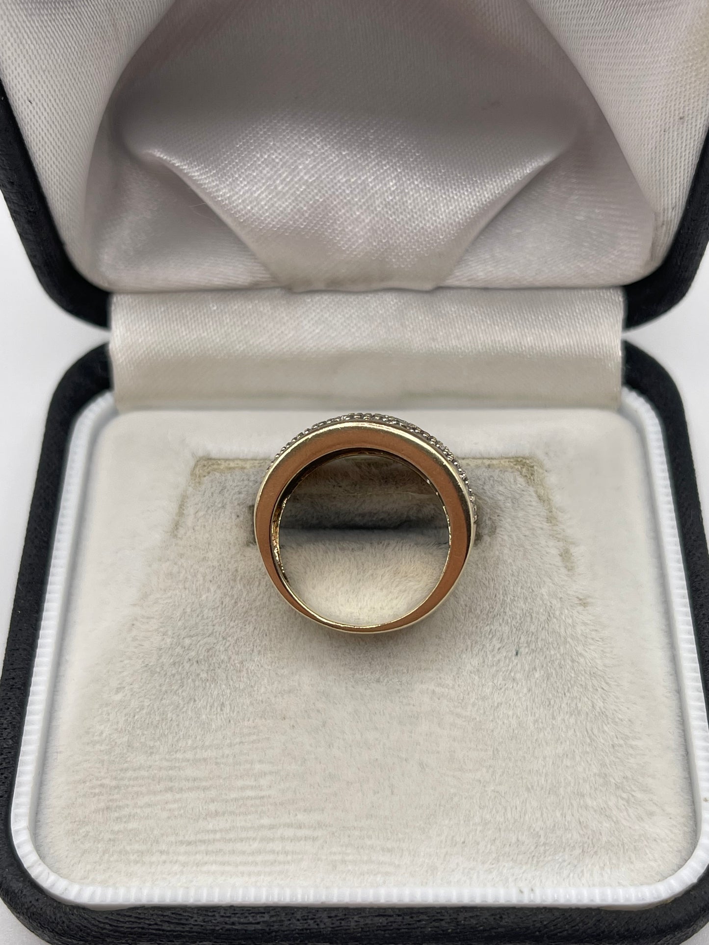 9ct gold 1ct diamond cluster ring