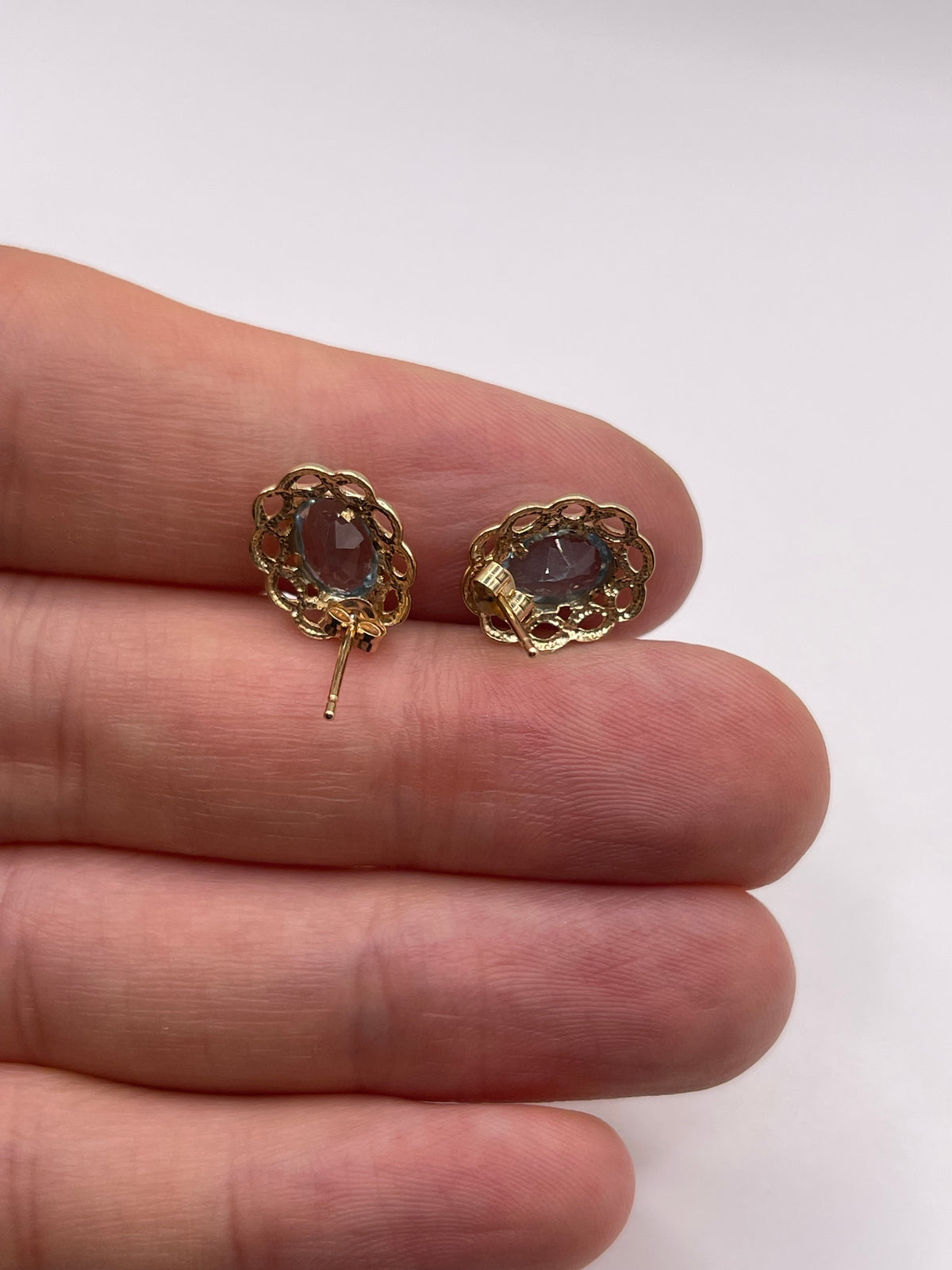 9ct gold topaz earrings