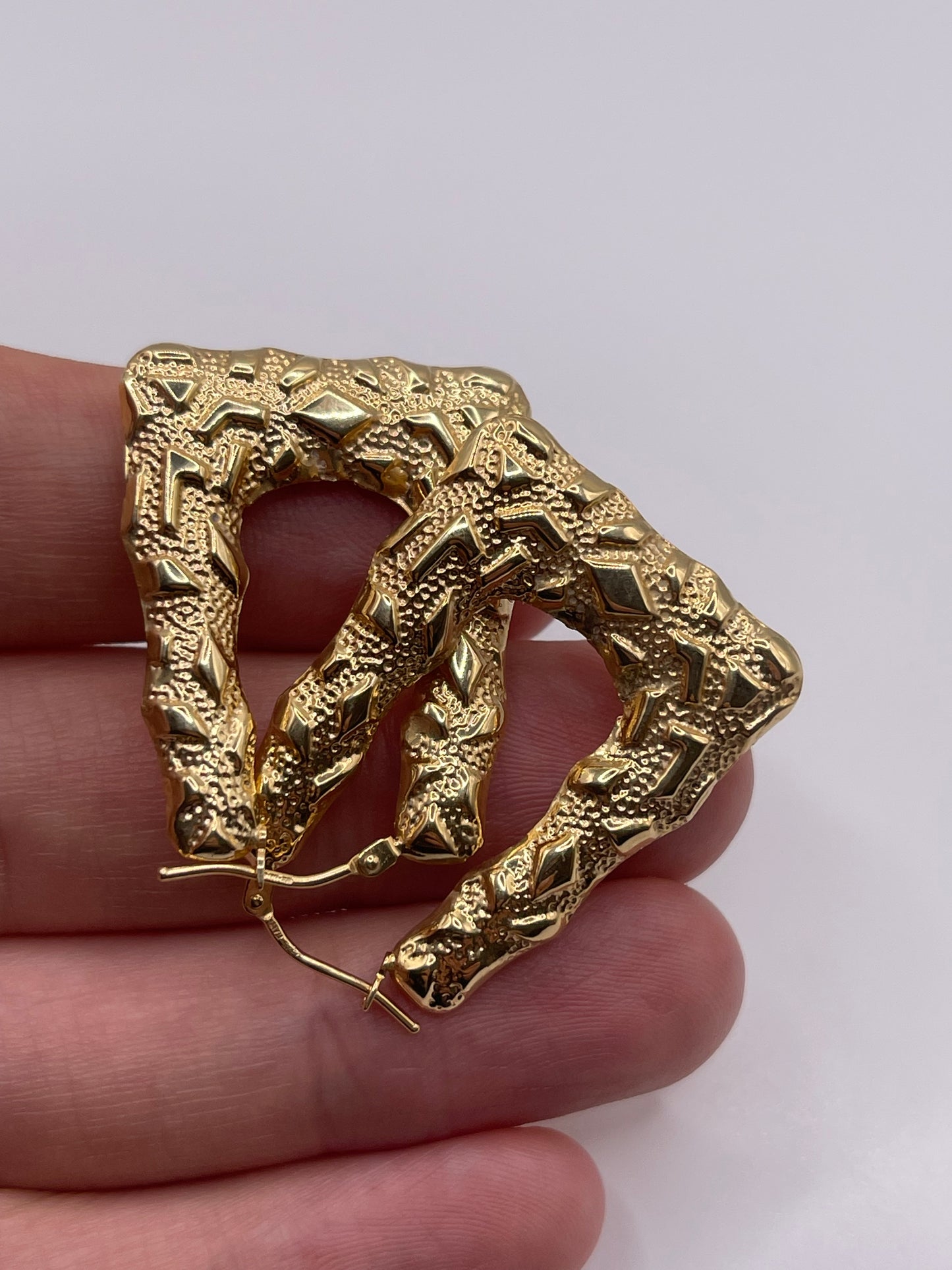 9ct gold creole earrings