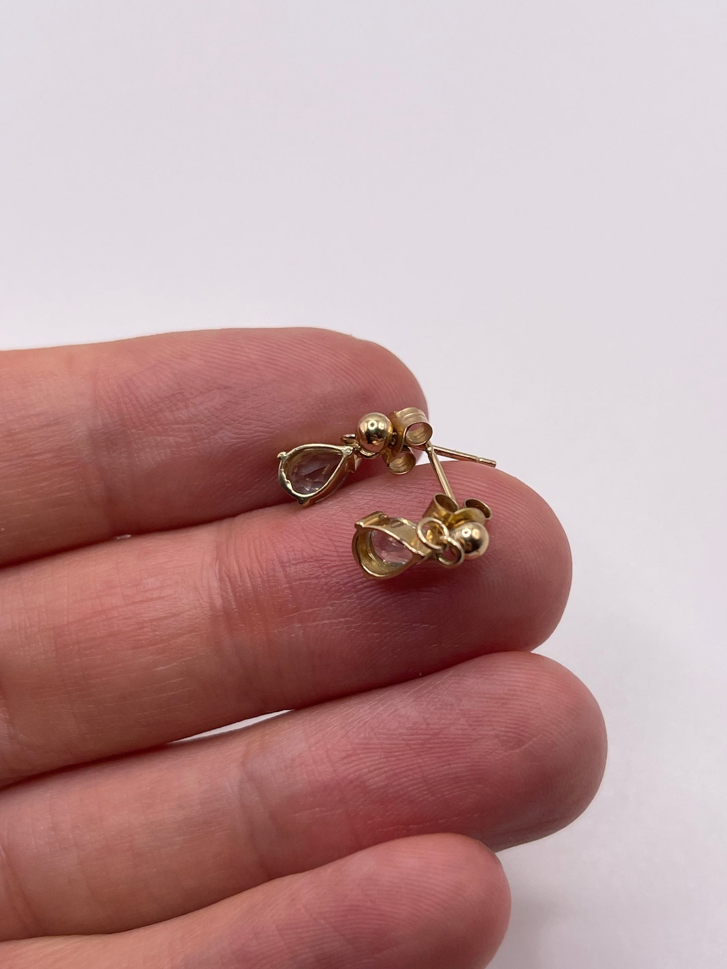 9ct gold topaz earrings