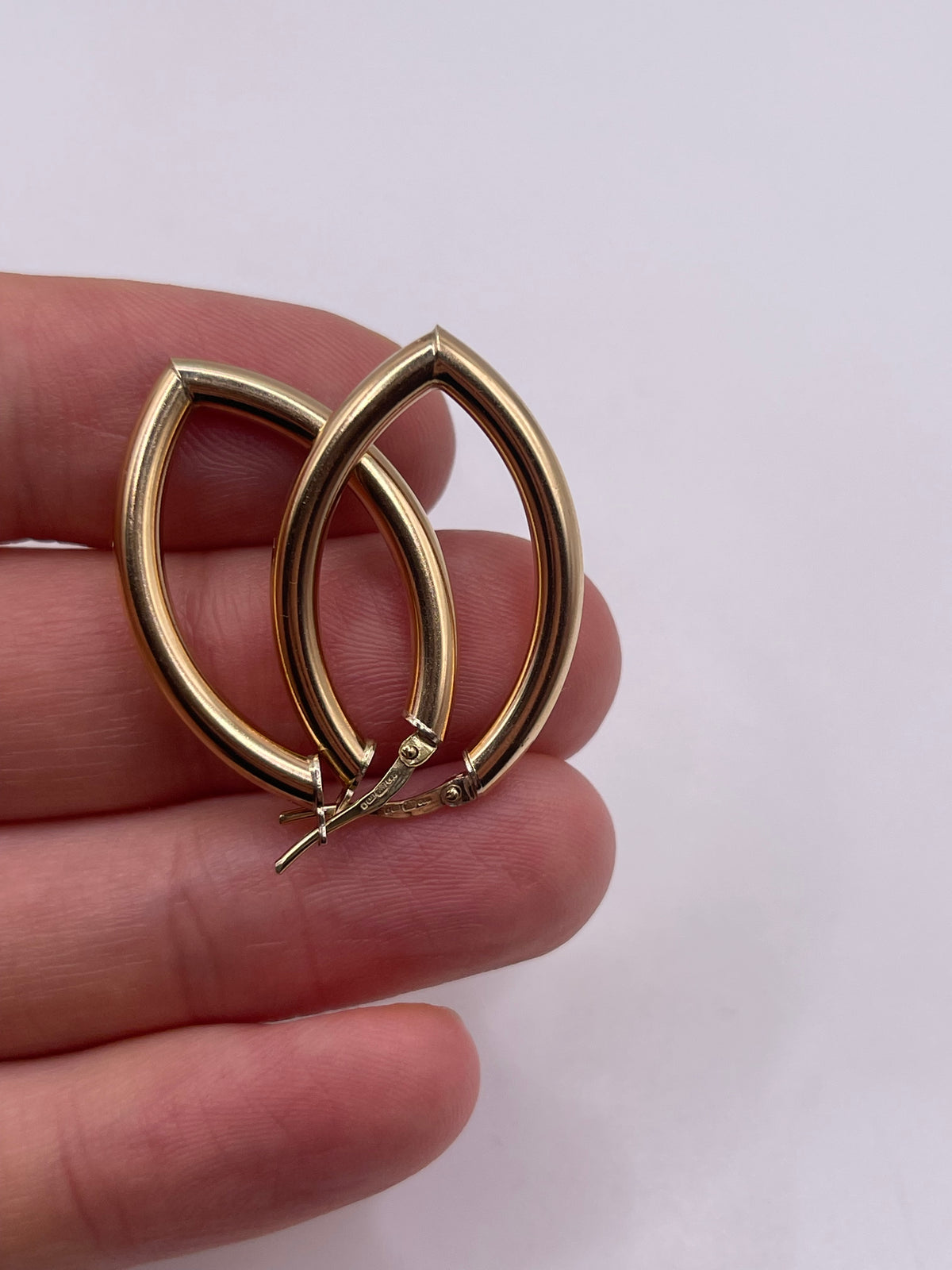 9ct gold creole earrings