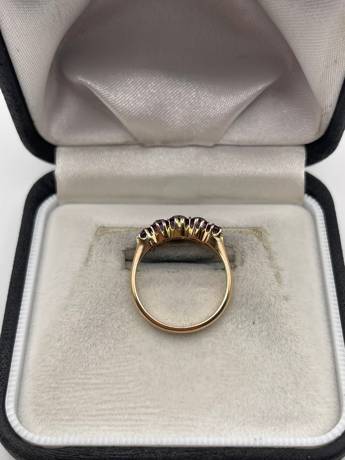 9ct rose gold amethyst ring