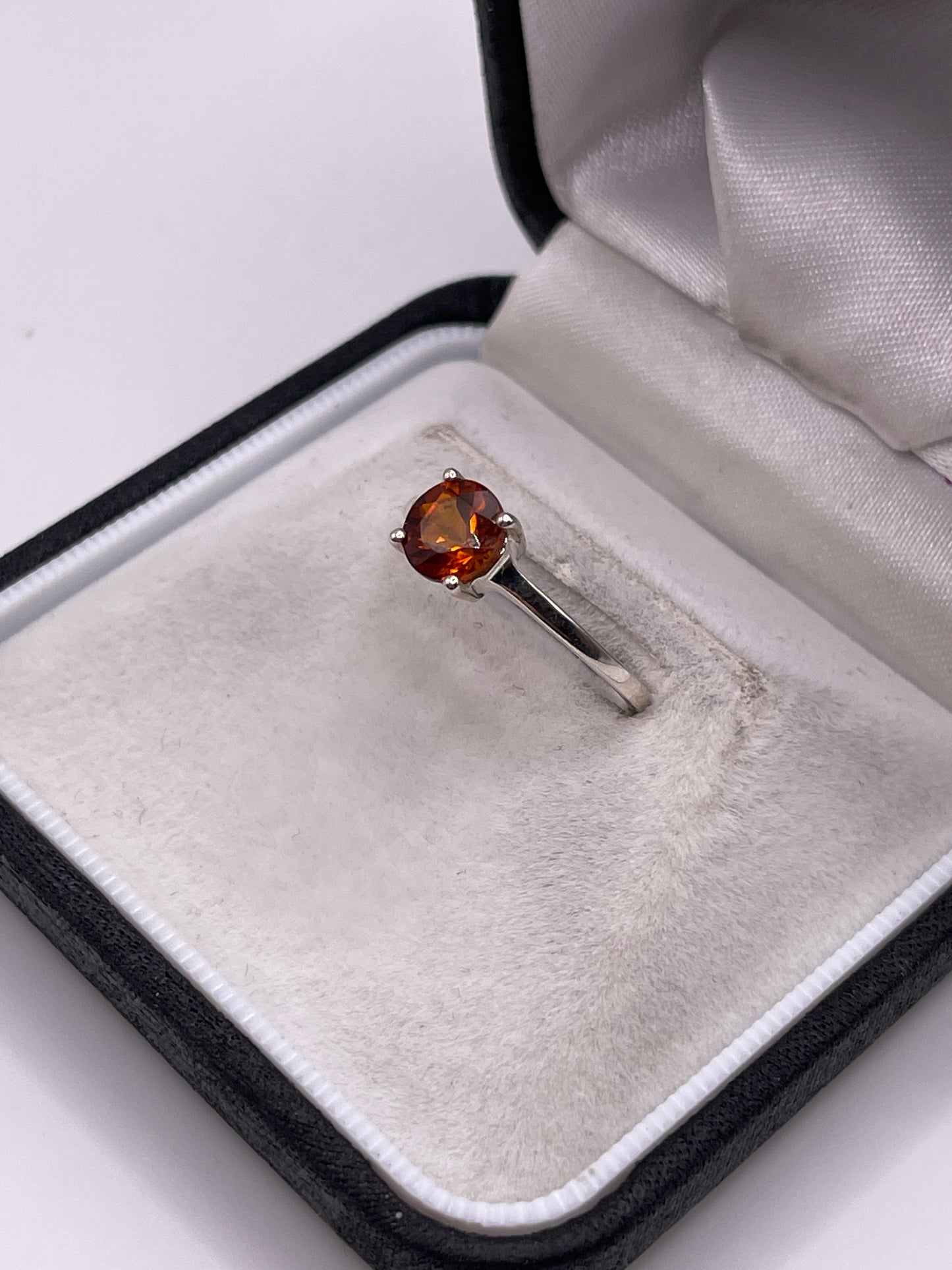 Silver topaz ring
