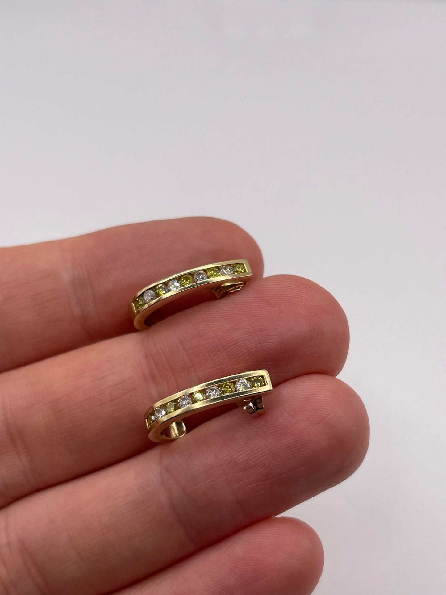 9ct gold diamond earrings