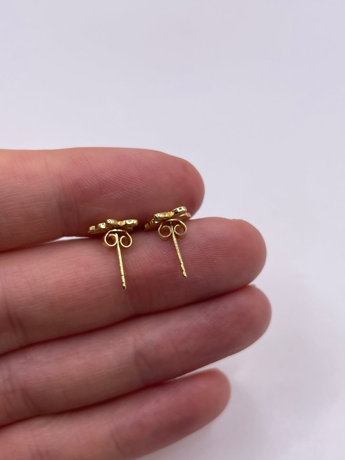 18ct gold butterfly earrings