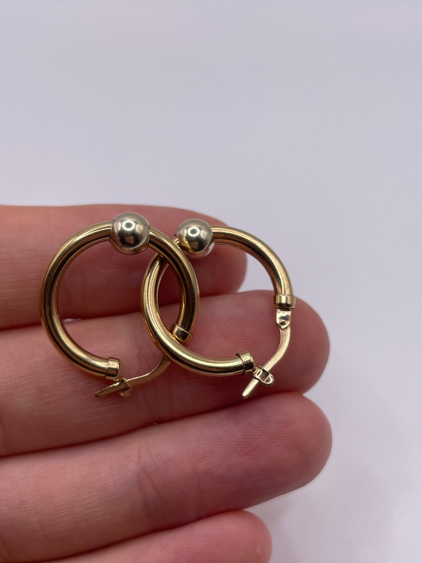9ct gold creole earrings