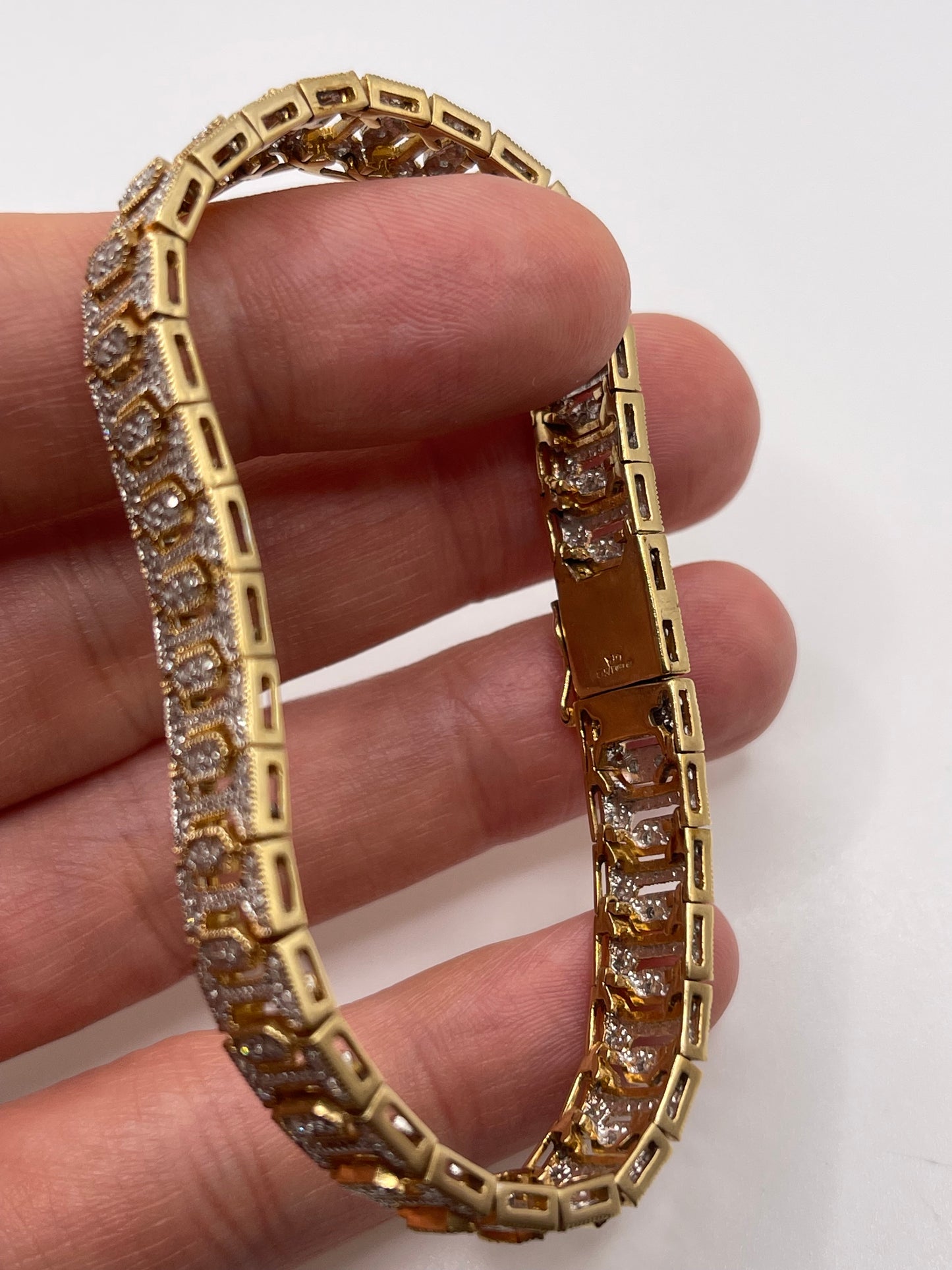 9ct gold diamond bracelet