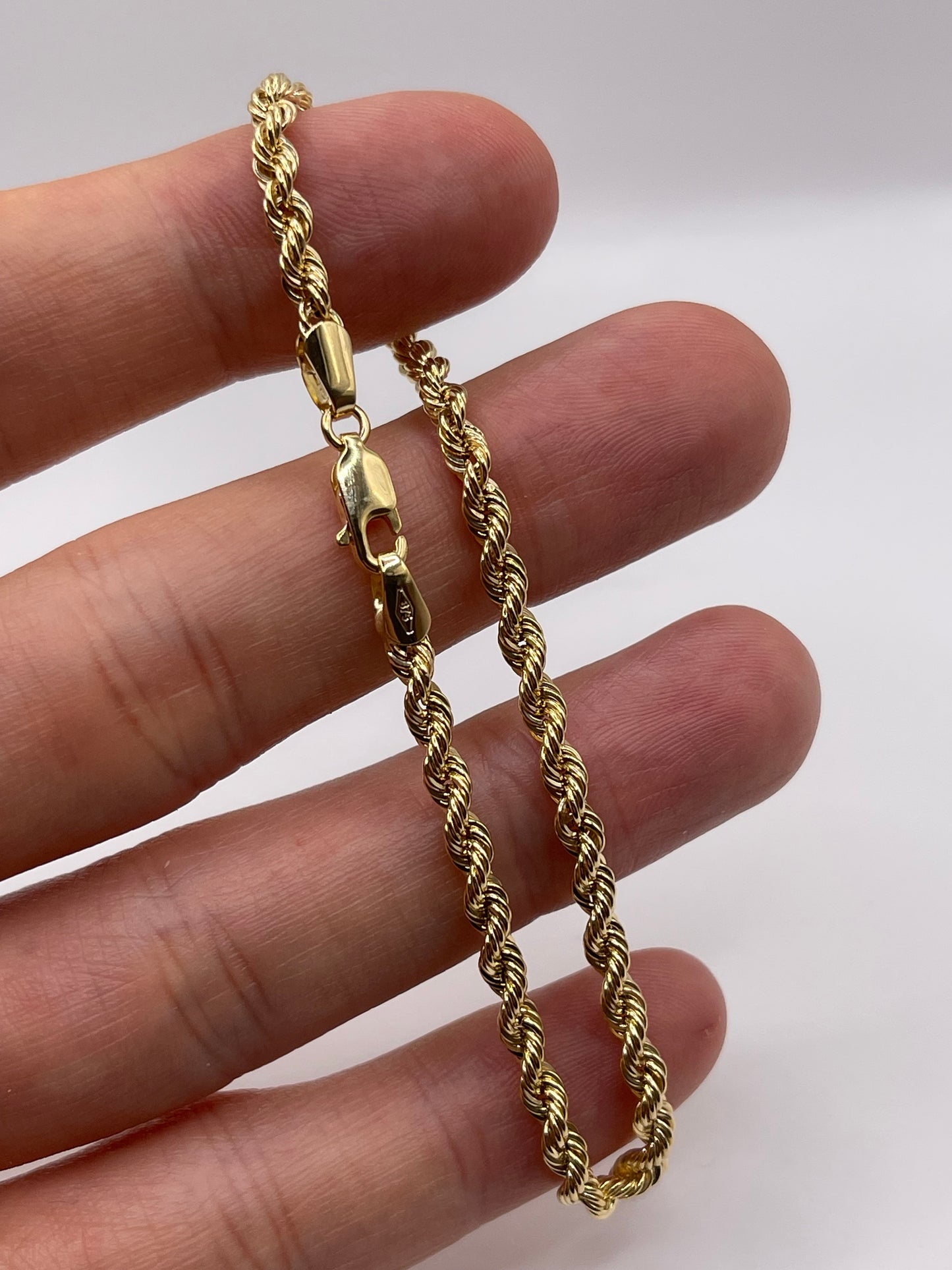 9ct gold rope bracelet